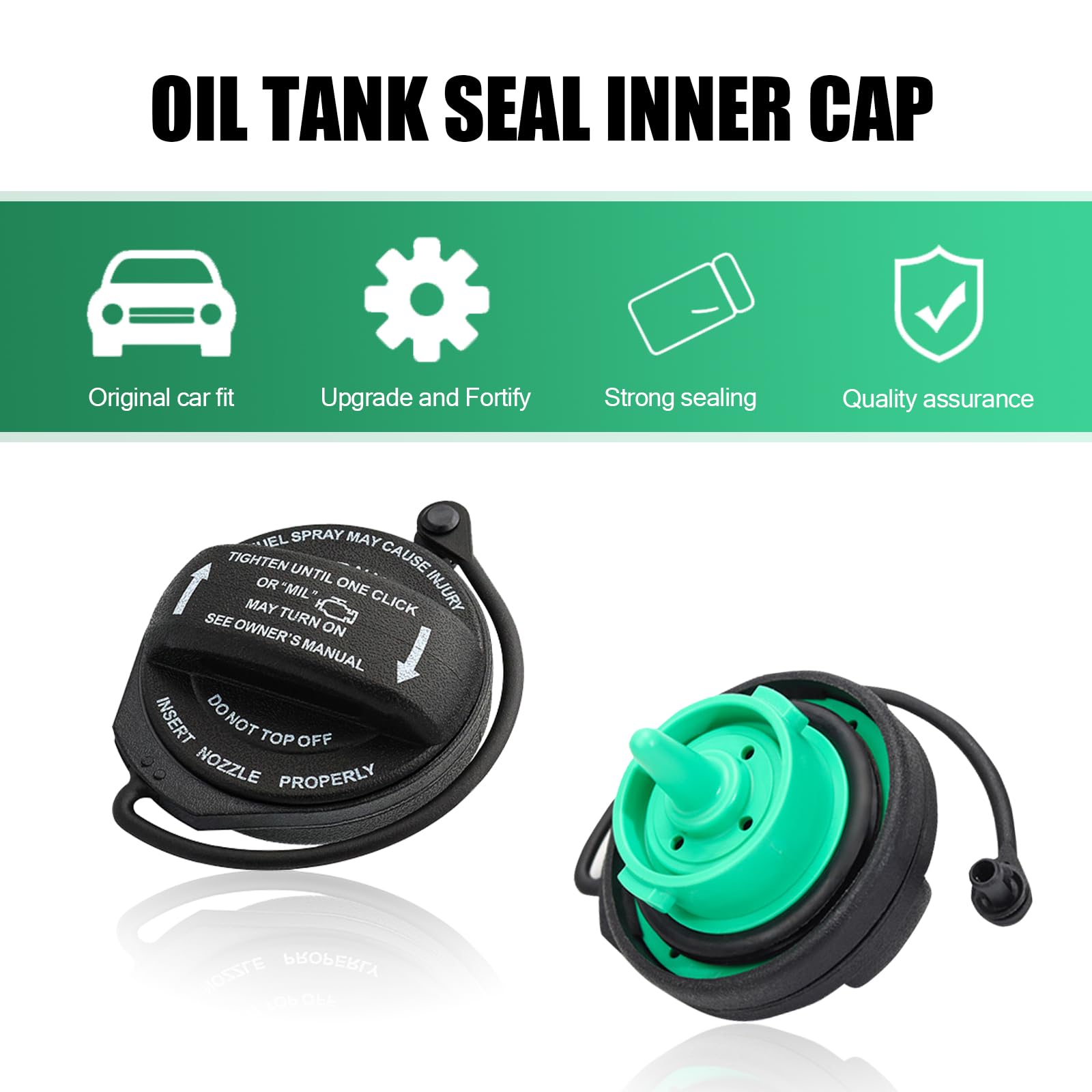 Tesnaao 1 Pc Car Fuel Tank Cap, Fuel Filler Cap Replacement Parts 5C0201550T 5Q0201550L, Tightly Sealed Waterproof And Dustproof