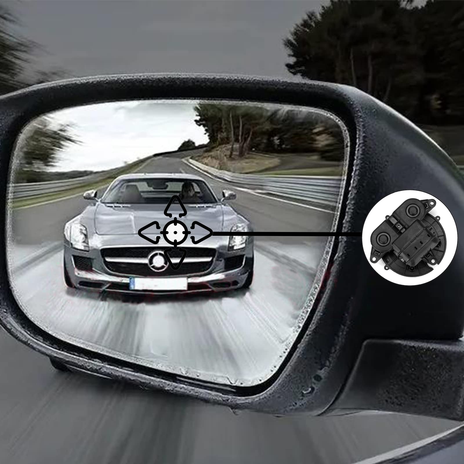 Fomiuzy 6U5Z-17D696-C Power Side View Mirror Adjusting Control Motor Driver Passenger Fit Ford F150 Explorer Flex Edge Escape Mustang Taurus Expedition Fiesta Lincoln Mkx Mark Mercury Replace 924-400