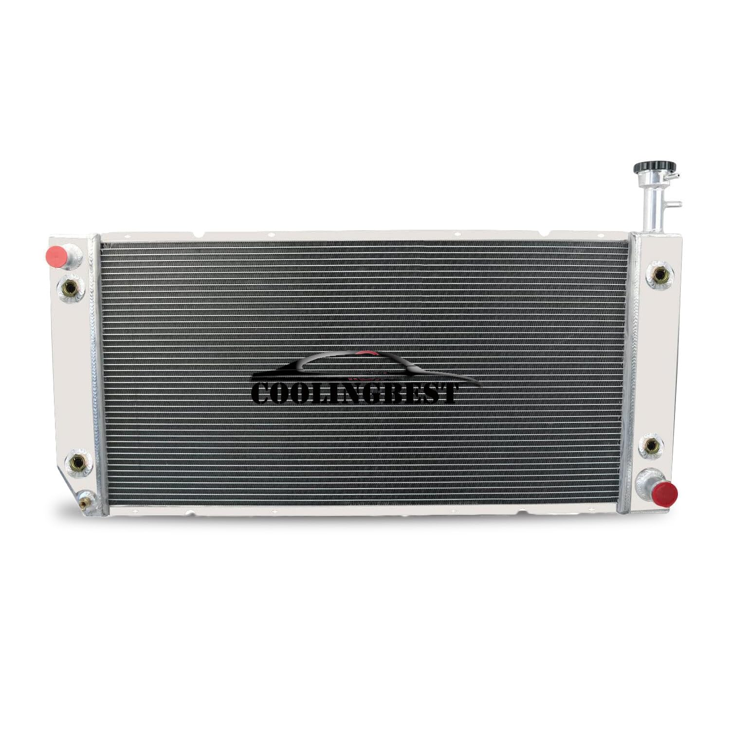 COOLINGBEST 4 Rows Aluminum Radiator for 2004-2016 Chevy Express GMC Savana 2500 3500 4500 4.8L 6.0, Radiators 2005 2006 2007 20
