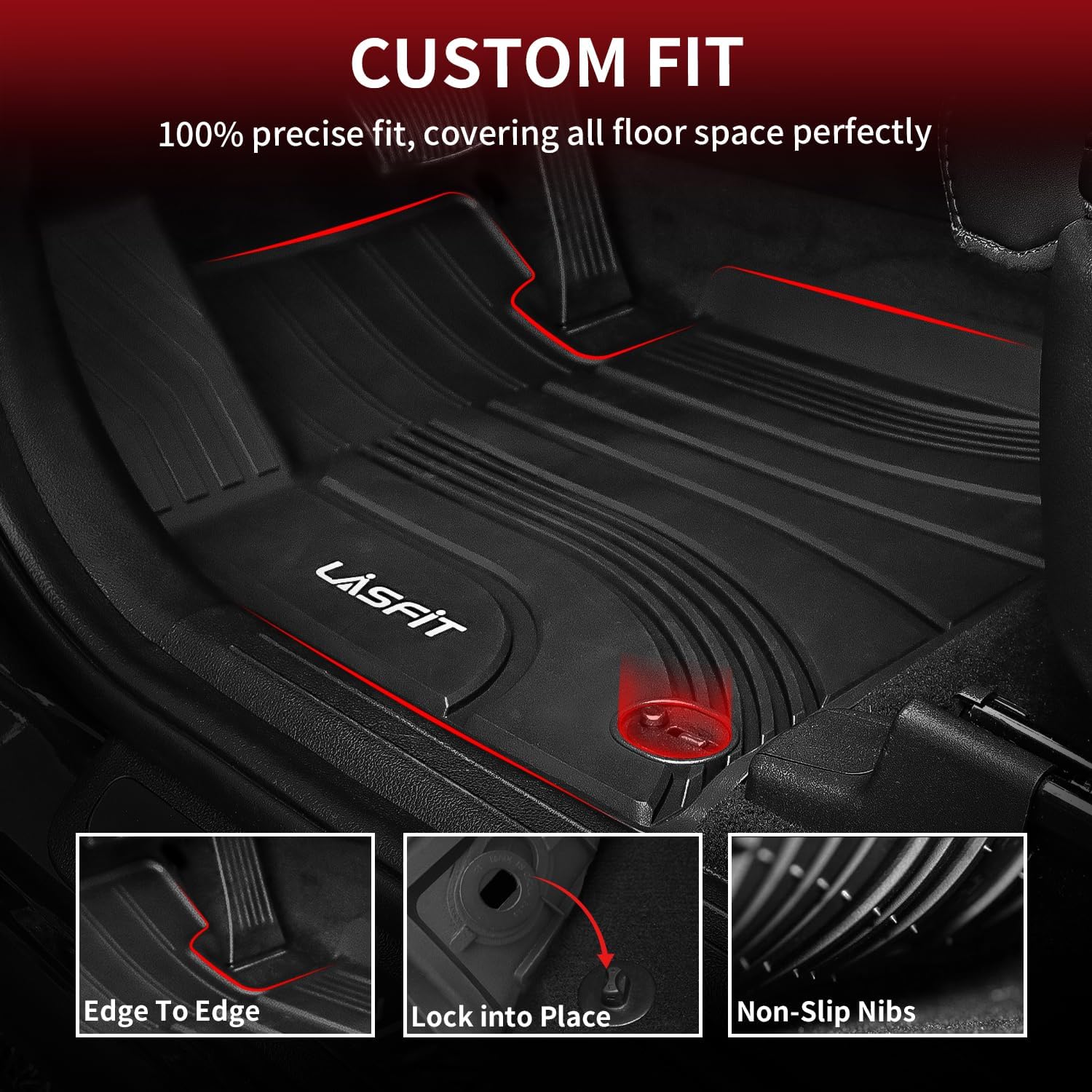 Lasfit Floor Mats For Hyundai Elantra 2025 2024 2023 2022 2021 (Not For Hybrid) & Hyundai Elantra N 2022-2025 (Fit Automatic, No
