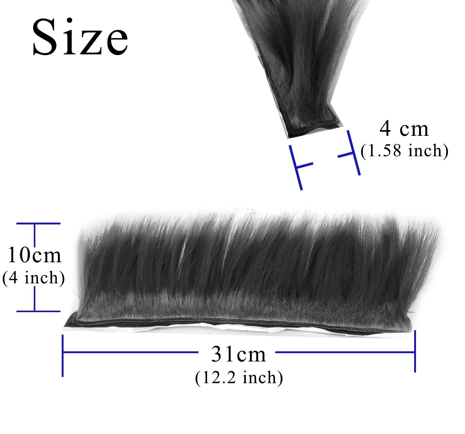 3T-Sister Helmet Mohawk Wig Motorcycle Adhesive Mohawk Hair Patches Skinhead Costumes Wig-Red (Helmet Not Included)