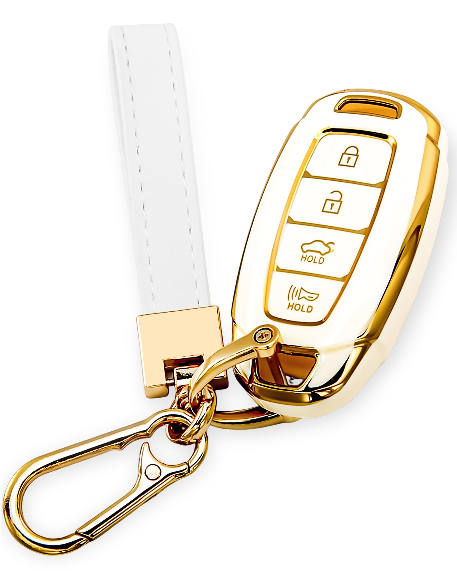 Keycov Key Fob Cover For Hyundai Accessories Keychain Keyshell Ring Case Compatible With Sel 2023 Palisade Elantra Gt Accent Kon