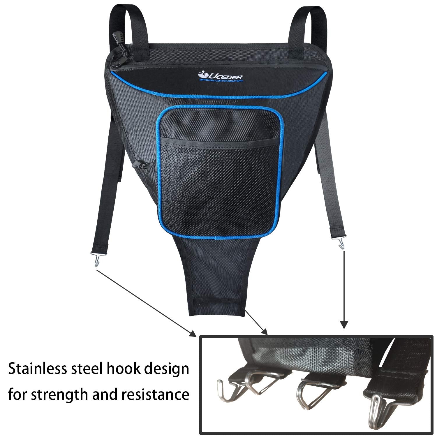 Uceder Rzr Storage Bag,Center Seat Storage Bag,Universal Rzr Accessories Fits For Polaris Razor 570 800 S 900 1000 Xp (Black)