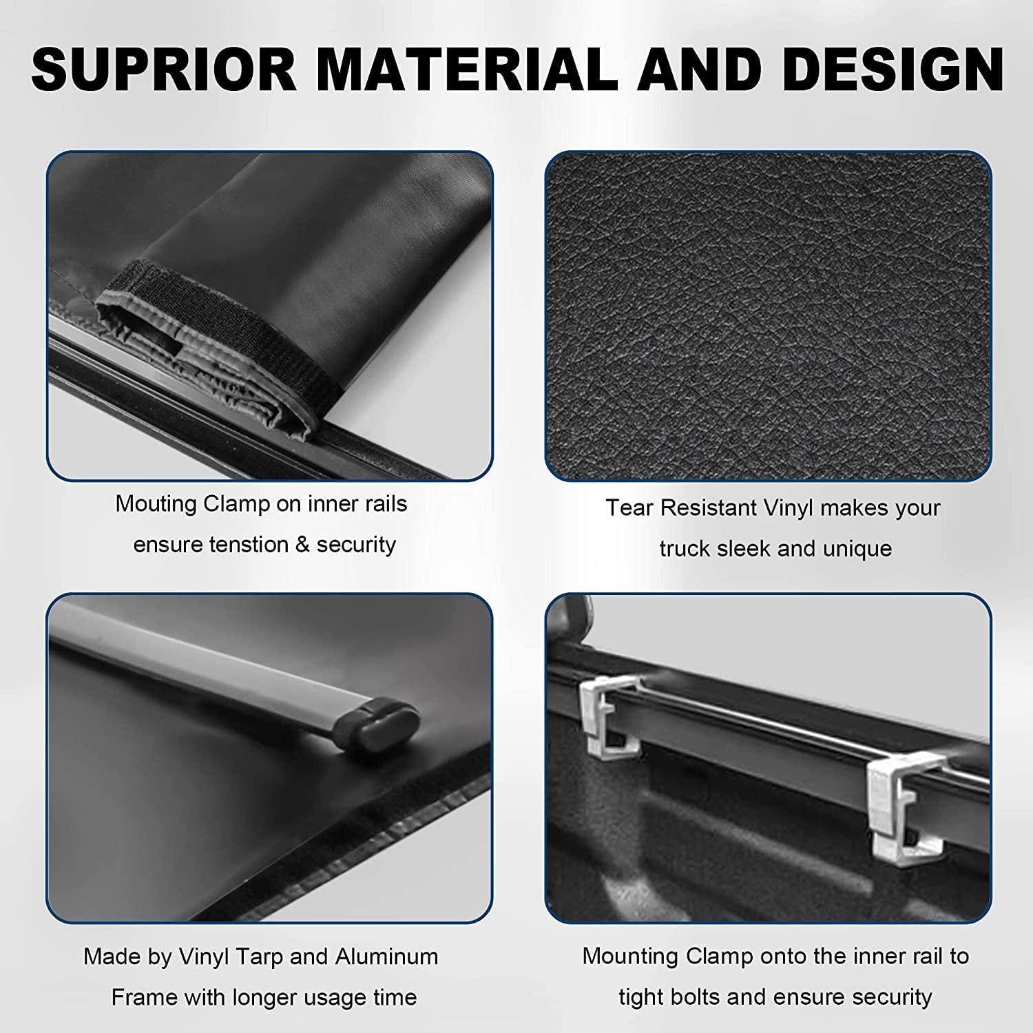 Mostplus Roll-Up Soft Vinyl Truck Bed Tonneau Cover Compatible With 1988-2006 Chevy Chevrolet Silverado/Gmc Sierra 1500 2500 350