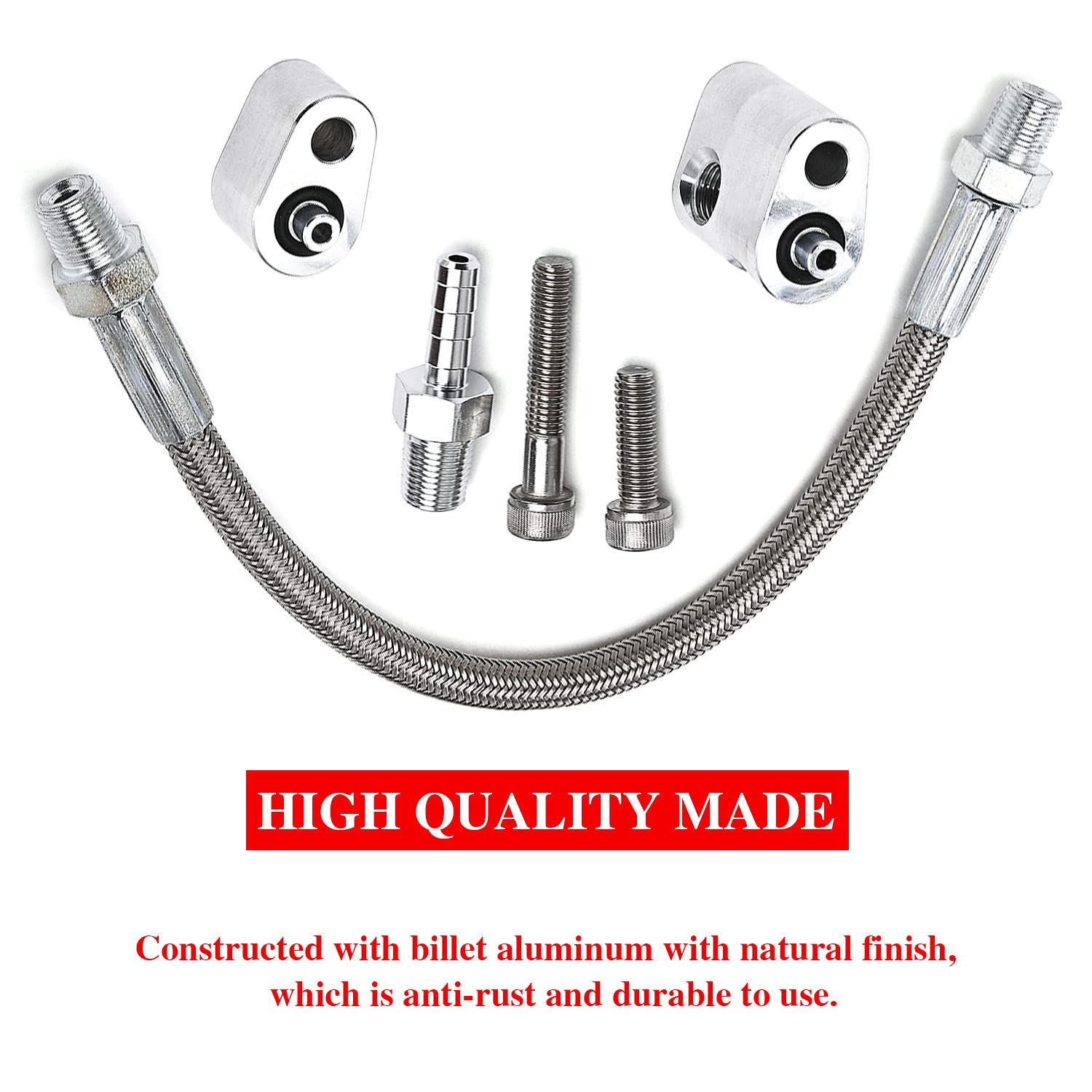 RJSPHH ls steam Port kit coolant Crossover kit LS Throttle Body Bypass Hose Kit Compatible with GM LS Series Engine LS1 LSX LM7