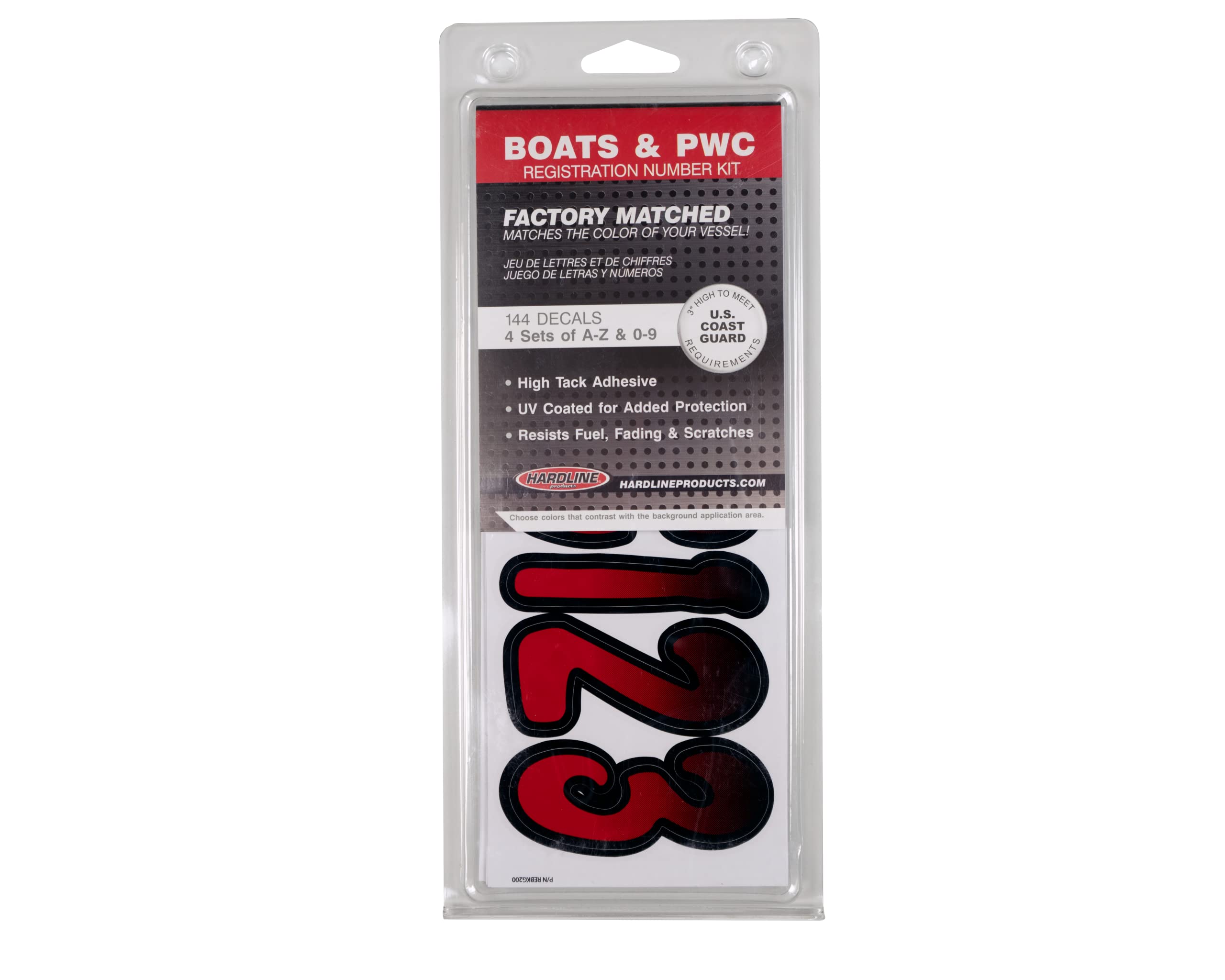 Hardline Products Rebkg200 200 Series 3'' Letter/Number Kit - Red/Black