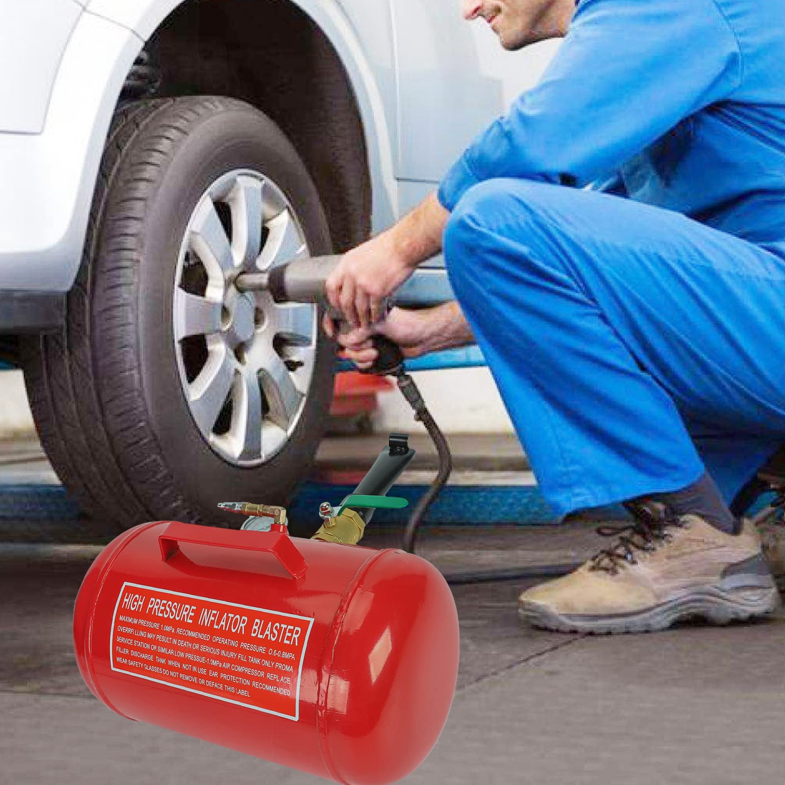 Blackhorse-Racing 5 Gallon Air Tire Bead Seater - 145Psi Blaster Tool Seating Inflator W/Gauge Car Truck Atv Tank Heavy Duty - R