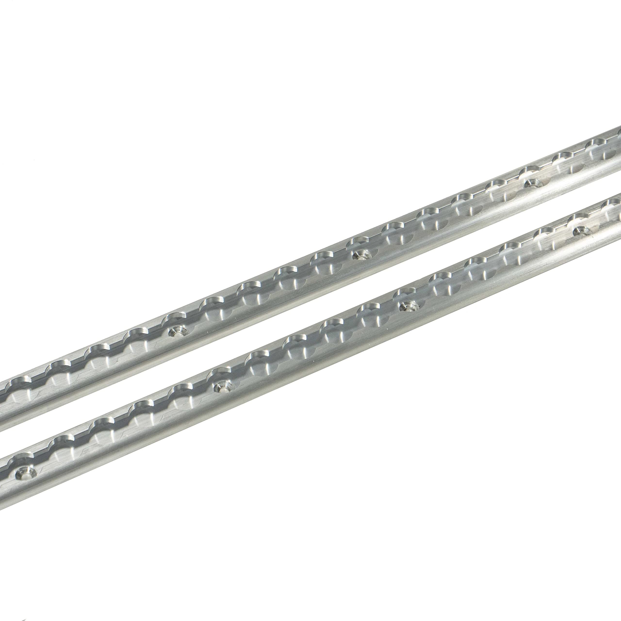 Us Cargo Control L Track Tie Down System, Includes (2) Usa Made 4-Foot Aluminum L-Track And (4) Silver Single Stud O-Ring Fittin