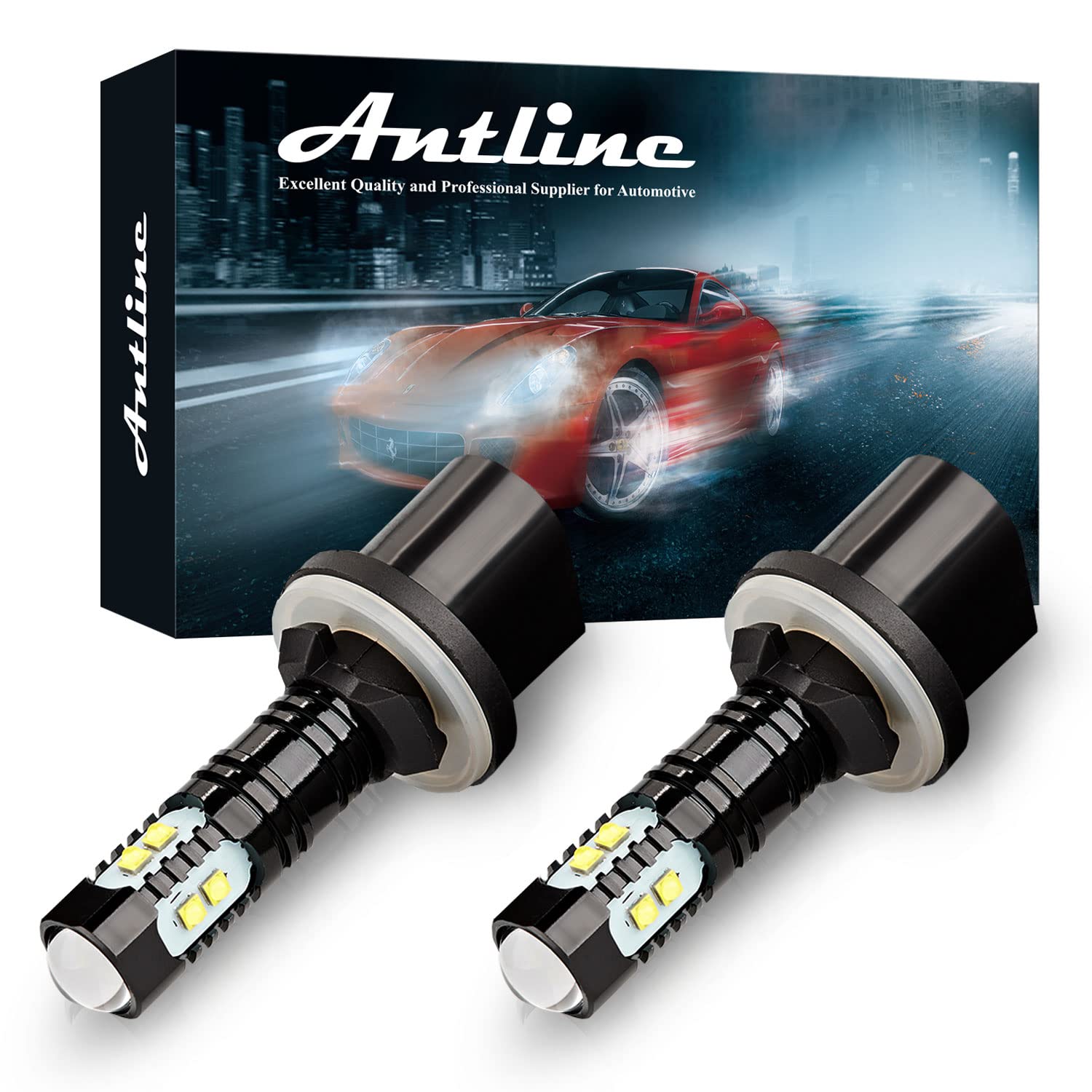 Antline Extremely Bright 50W High Power 880 890 892 893 899 Led Fog Light Bulbs Xenon White For Drl Or Fog Lights (Packs Of 2)