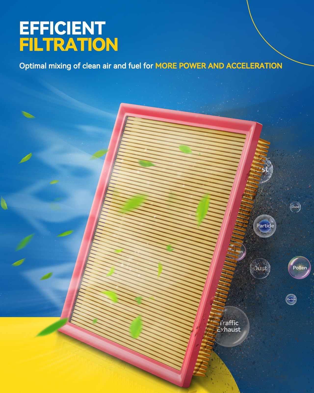 Philtop Engine Air Filter Ca10500 Replacement For Volvo S60, S80, V60, V70, Xc60, Xc70, 2008-2016, 3.0L 3.2L
