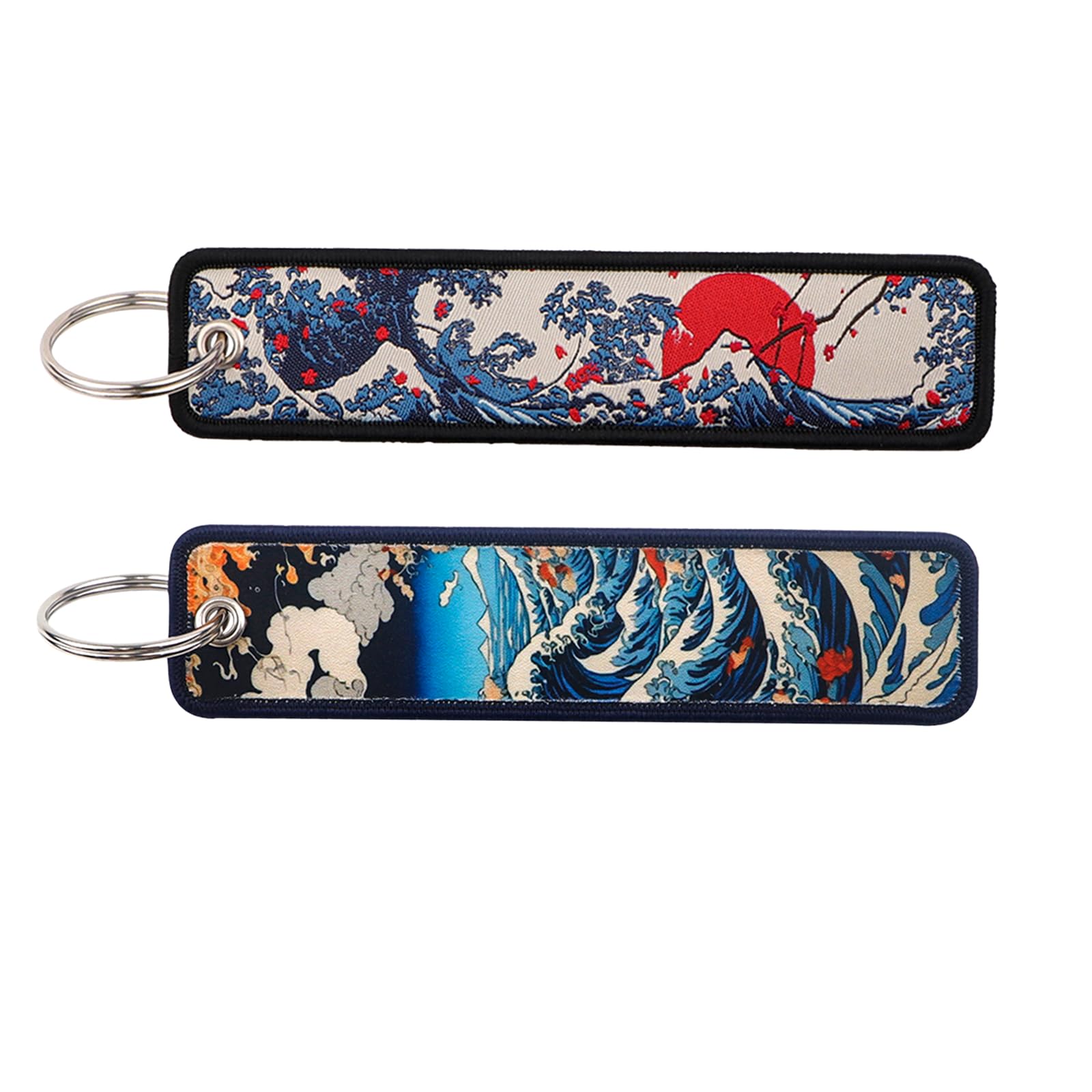 beemorita 2 Pack Motorcycle Keychain for Motorcycles, Scooters, Cars, Bike, Backpack Motorcycle Key Chain Key Tag Jet Tag Keycha