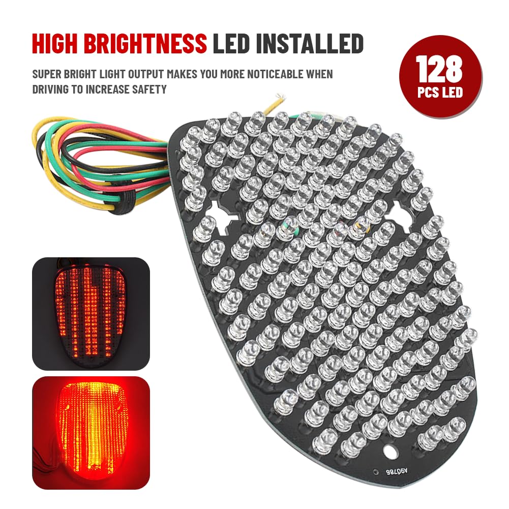 GZYF Motorcycle Smoke Lens Taillight Brake Turn Signal Integrated Lamp for YAMAHA ROAD STAR 99-03/ROYAL STAR 96-13 /V-STAR CLASS