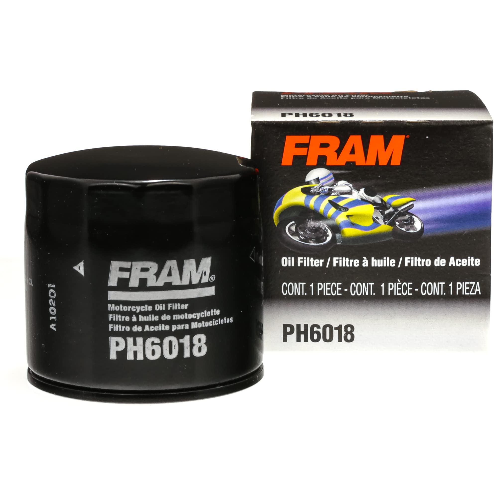 Fram Extra Guard Ph6018 Motorcycle Replacement Oil Filter, Fits Select Aprilia, Artic Cat, Kymco, And Suzuki Models