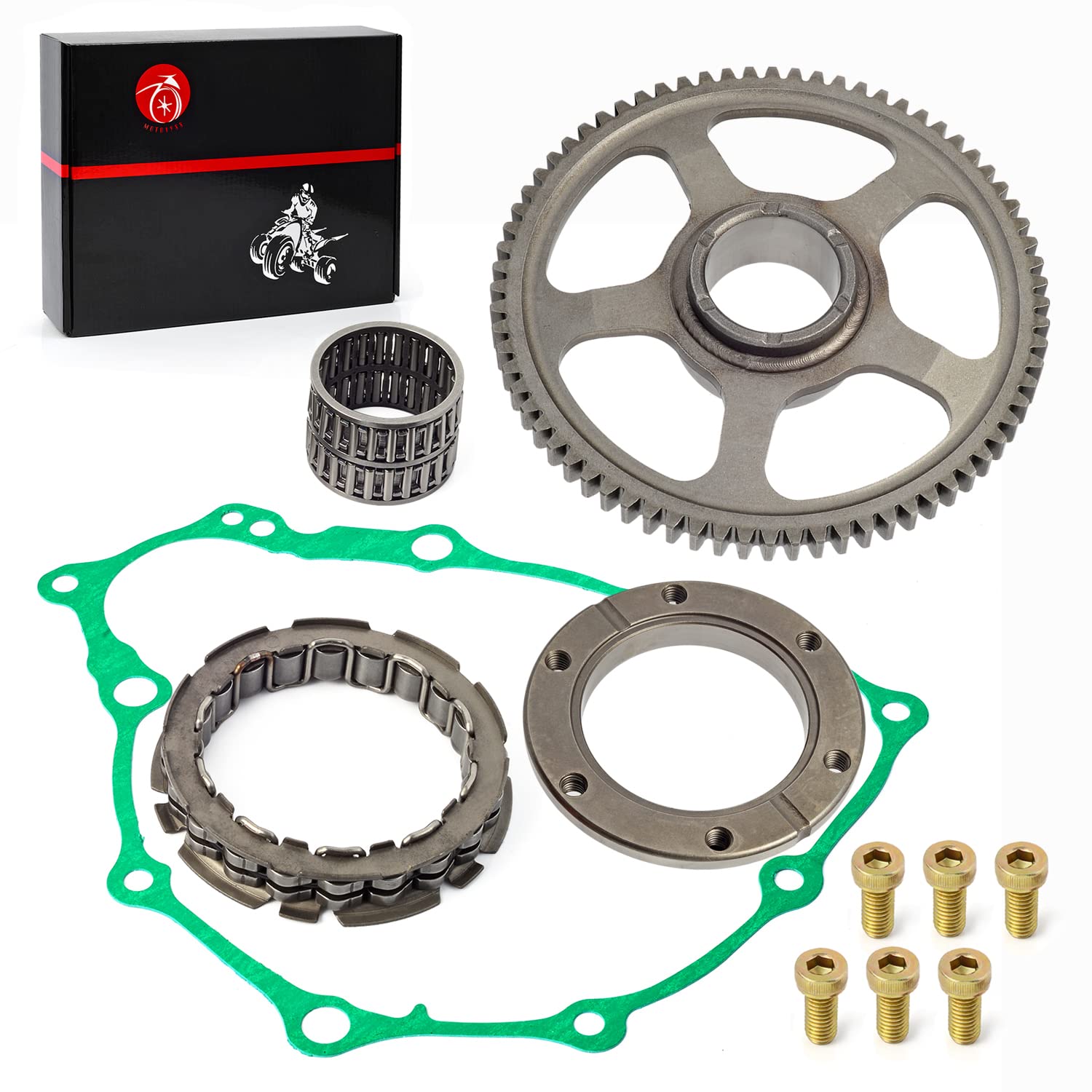 Starter Clutch One Way Bearing And Gear Idler Kit & Gasket For Honda 1999-2014 Trx400Ex Sportrax 400 2X4 Trx400X
