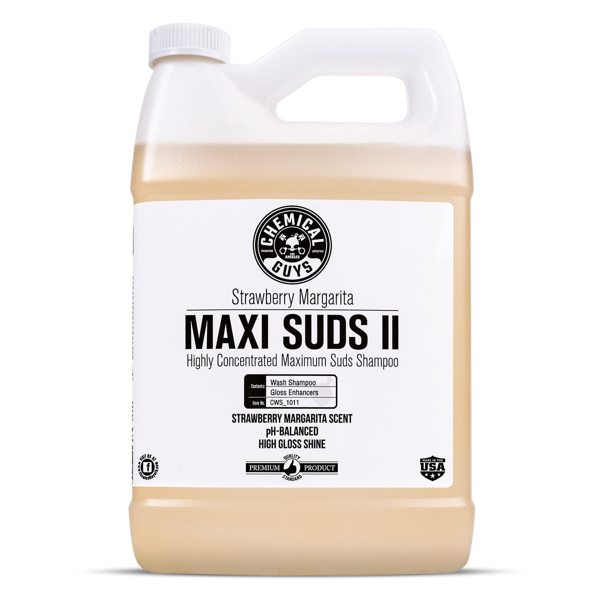 Chemical Guys Cws_1011 Maxi-Suds Ii Foaming Car Wash Soap (For Foam Cannons, Foam Guns Or Bucket Washes) For Cars, Trucks, Motor
