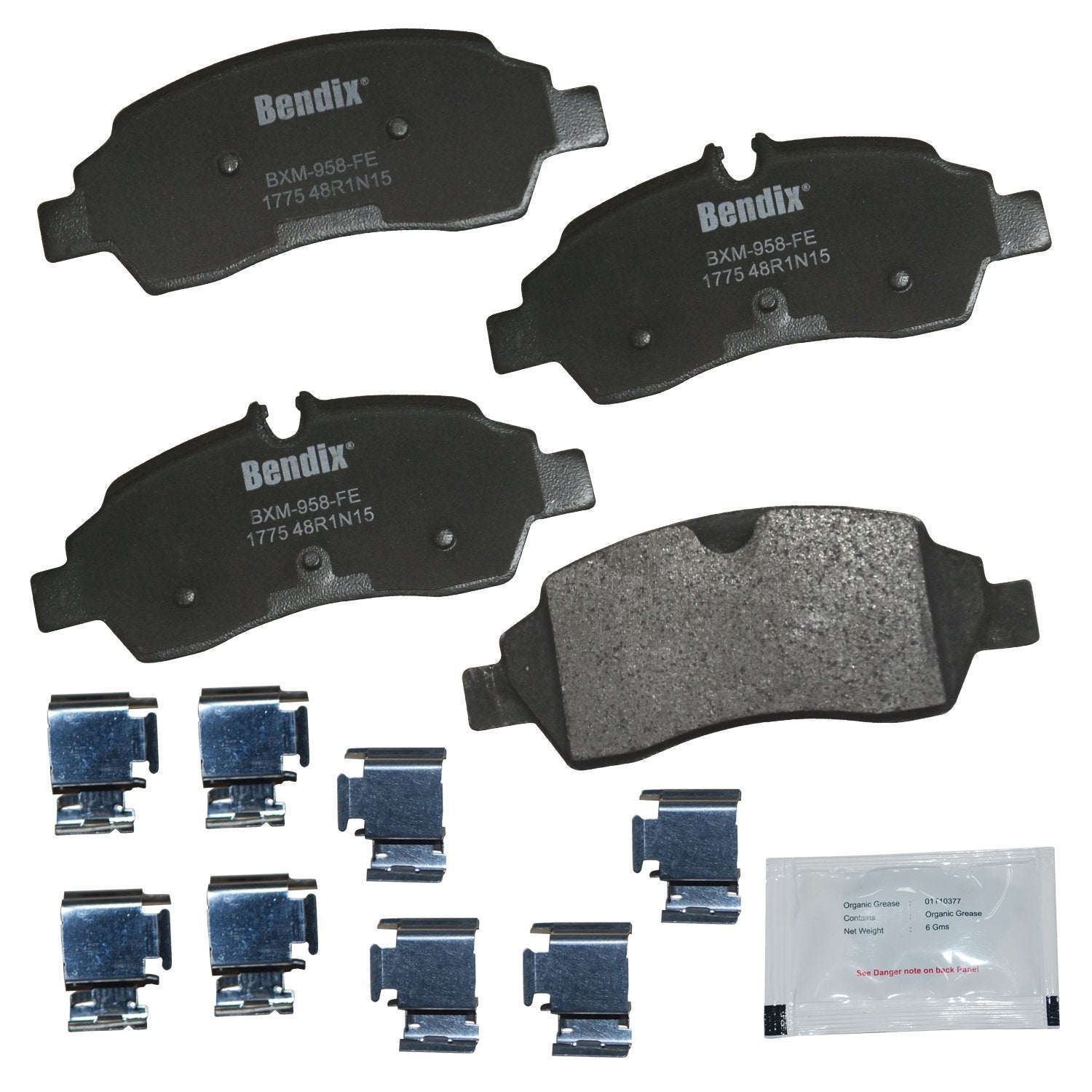 Bendix Priority1 Cfm1775 Semi-Metallic Rear Brake Pads For Ford Transit 2019-2016, Transit-150 2019-2015, Transit-250 2019-2015,