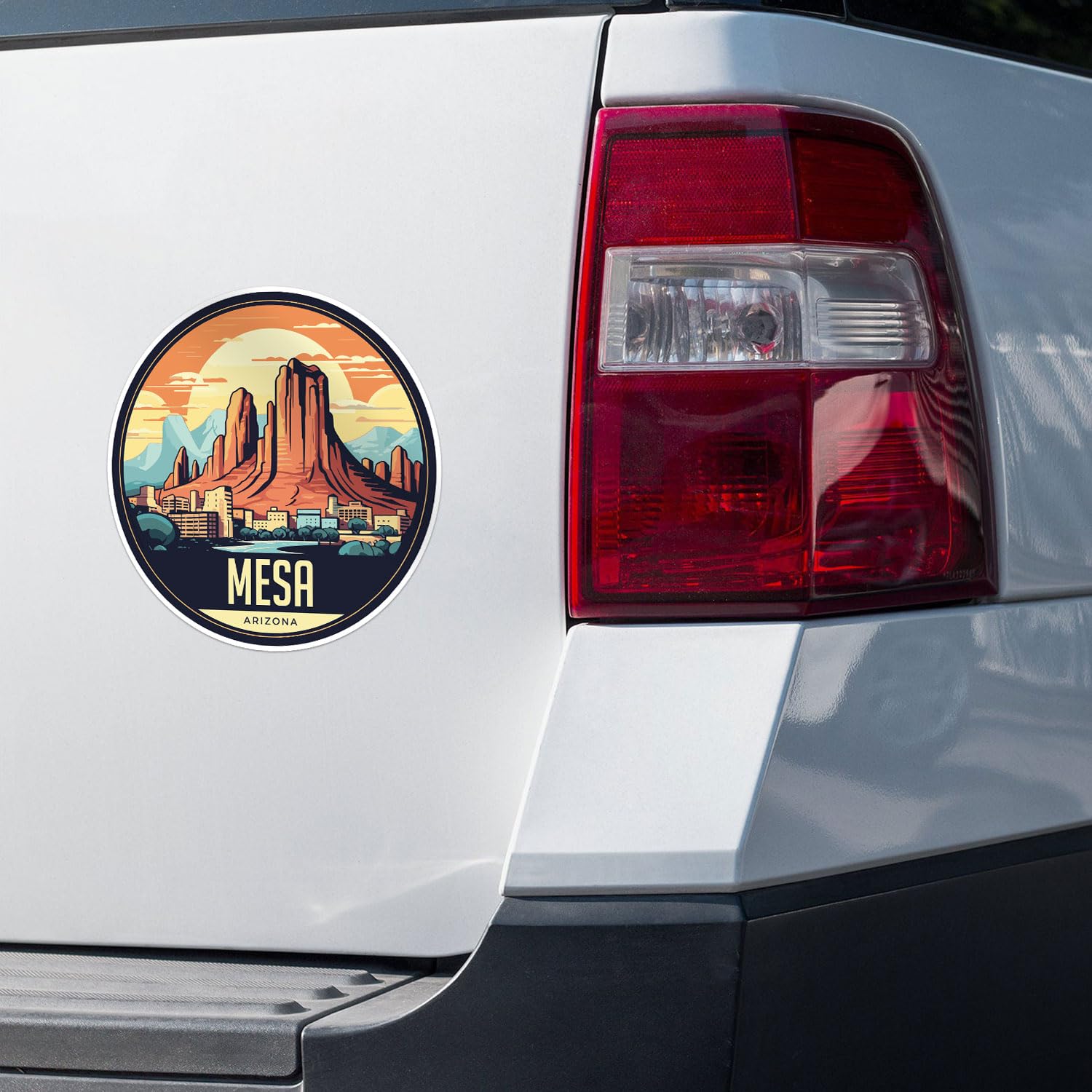 Mesa City Sticker - Waterproof Vinyl Decal for Car Bumper, Laptop, Water Bottle, Wall, and Window, Size - 3'' Longer Side