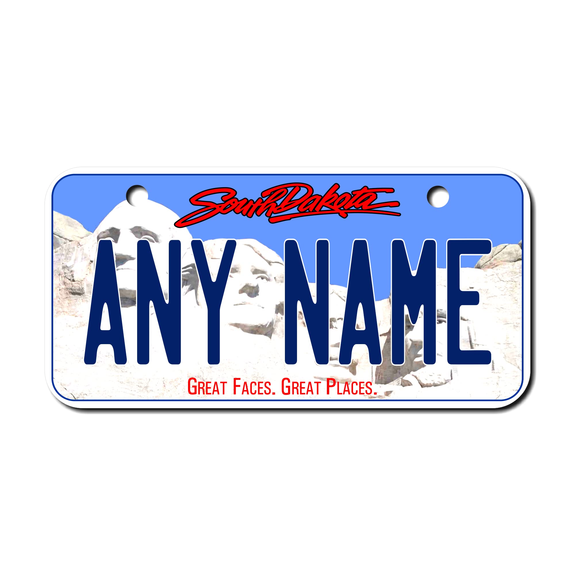 Teamlogo Personalized South Dakota License Plate - Sizes For Kid 'S Bikes, Cars, Trucks, Cart, Key Rings Version 2 (3 X 6 Alumin