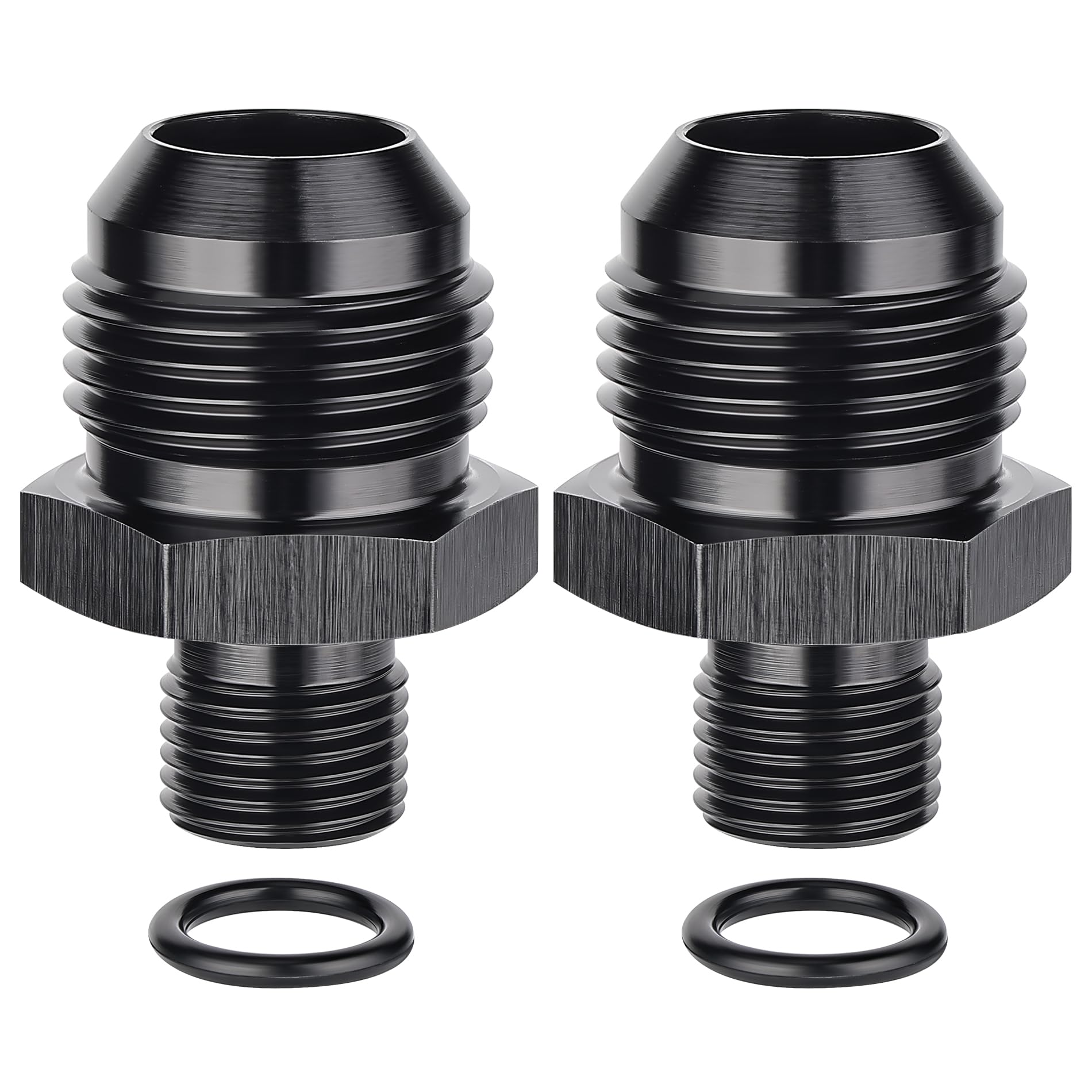 Evil Energy 12An Male Flare To M16 X 1.5Mm Male Metric Fitting Adapter Aluminium Alloy 2Pcs