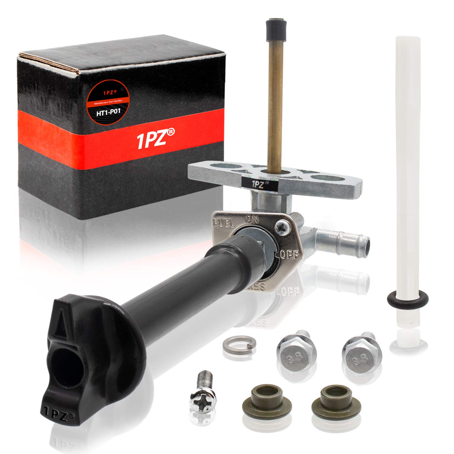 1Pz Ht1-P01 Fuel Cock Petcock Valve Tank Switch With Knob Replacement For Honda Rancher 350 400 Trx350 Trx400 2000-2007 16950-Hm8-003 16950-Hn7-003 16963-Hn5-670