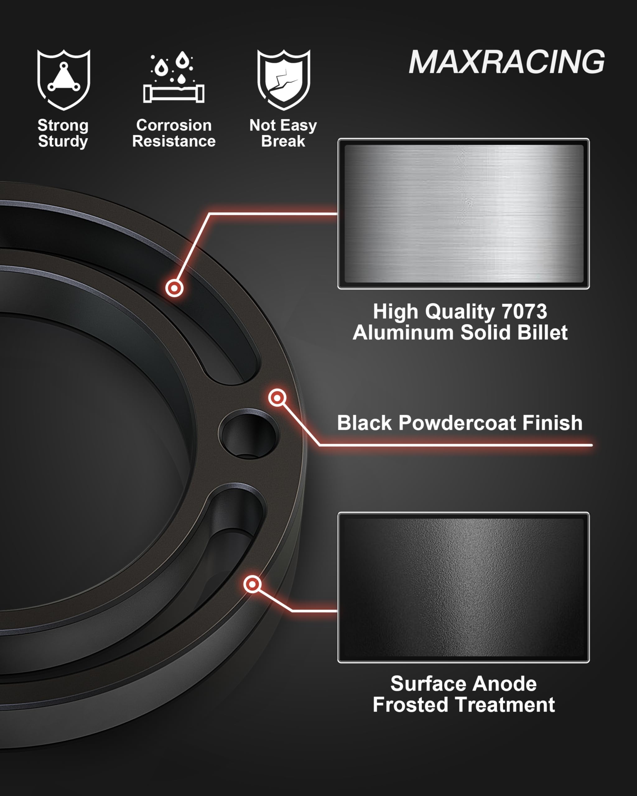 Maxracing 1.5'' Front + 1.5'' Rear Leveling Lift Kit Compatible With 2007-2020 Chevy Tahoe | 2007-2020 Chevy Suburban 1500 | 200