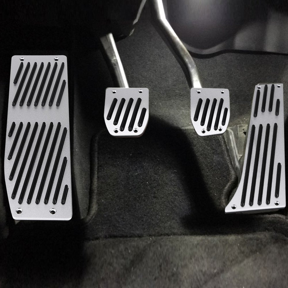 Car Foot Pedal, Brake Foot Pedal 4Pcs Car Manual Transmission Clutch Brake Foot Rest Pedal Pad For 1 3 5 7 X1 Series E30 E32