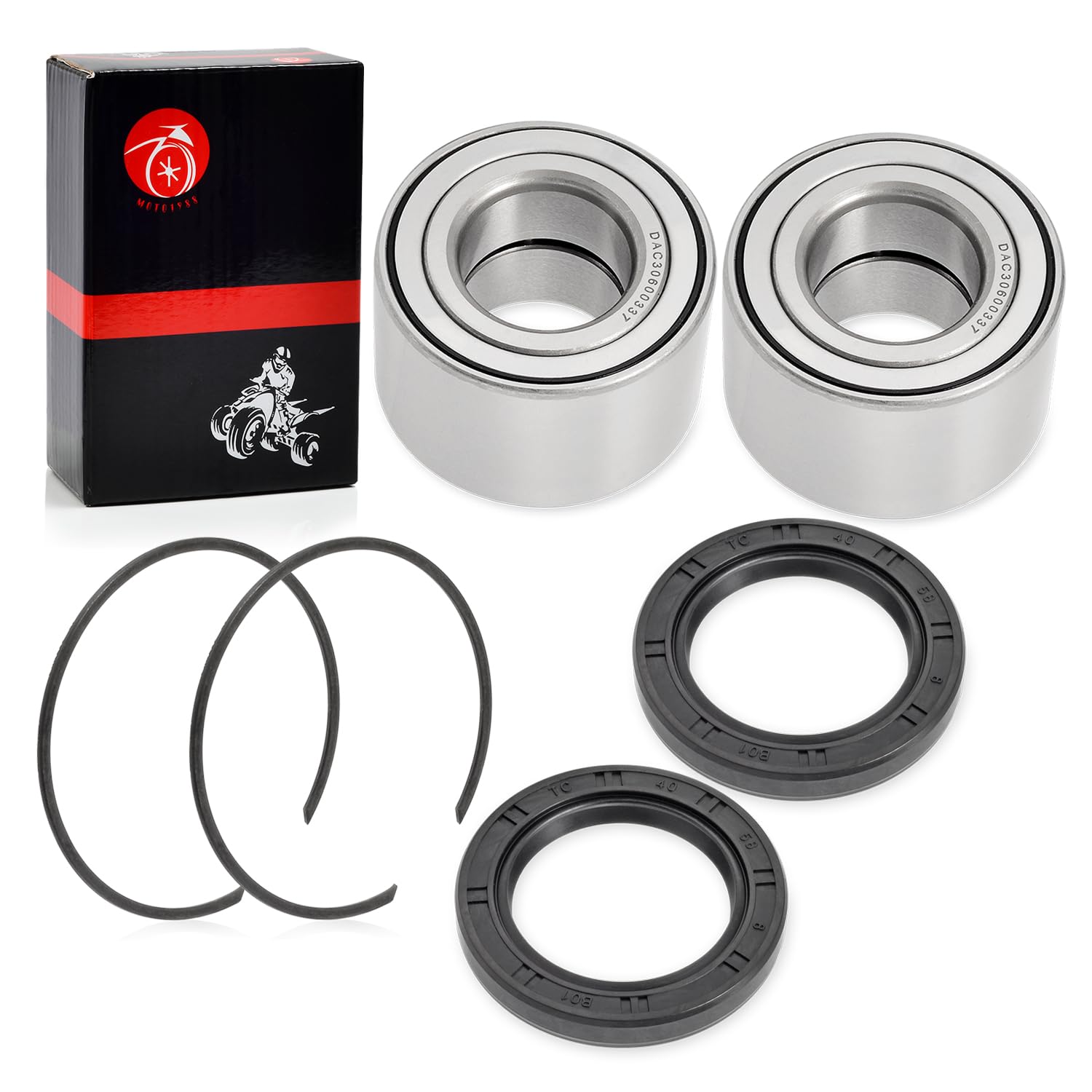 Heavy Duty Front Wheel Bearing 30X60X37Mm & Circlip For Can-Am Maverick Commander Outlander Renegade Max 330 400 450 500 570 650 800 80 1000 Defender Hd10 Hd8 Ds450 293350118 293350040 293350150