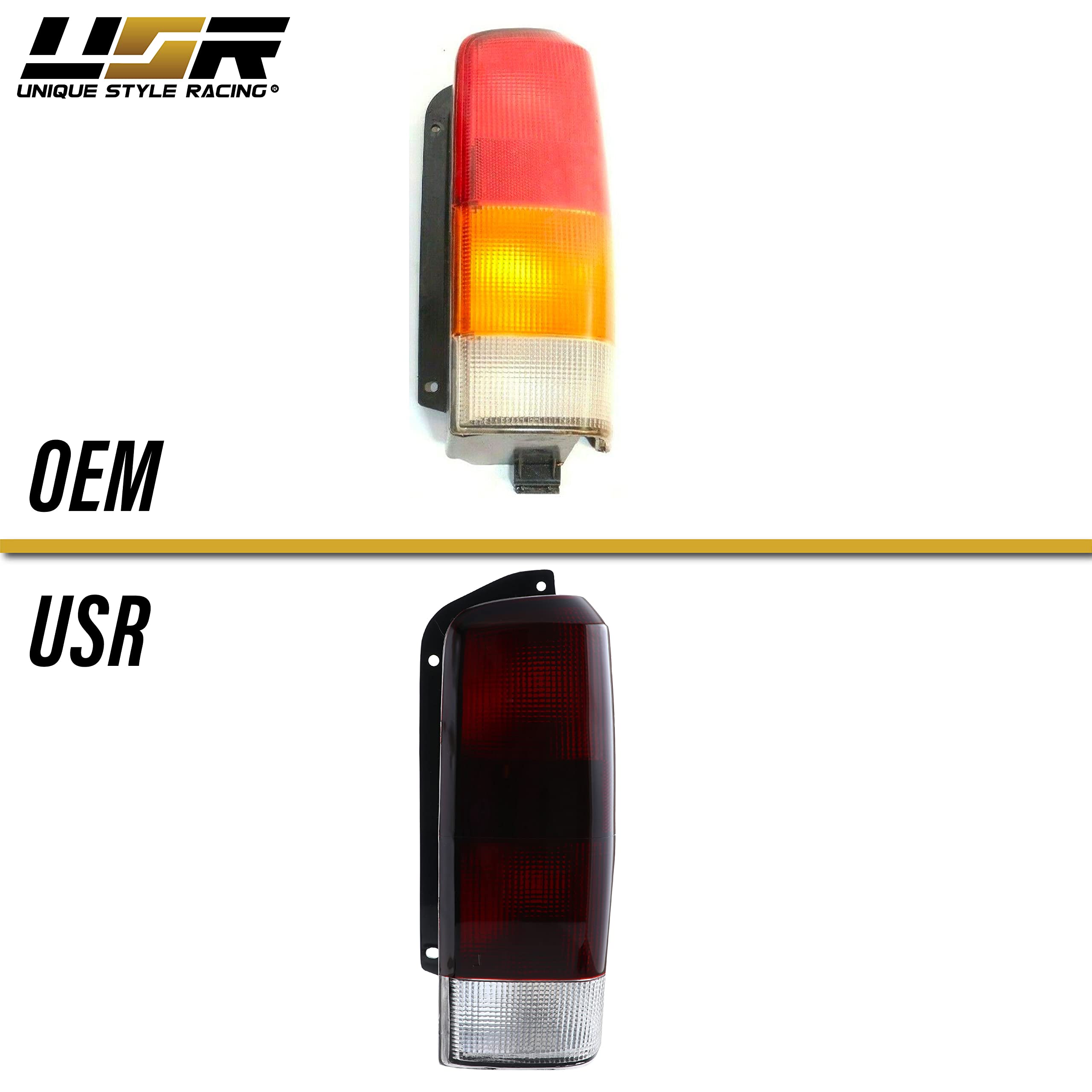 Usr Depo 97-01 Cherokee Dark Cherry Red Smoke Rear Tail Lights (Left + Right) Compatible With 1997-2001 Jeep Cherokee Xj Chassis