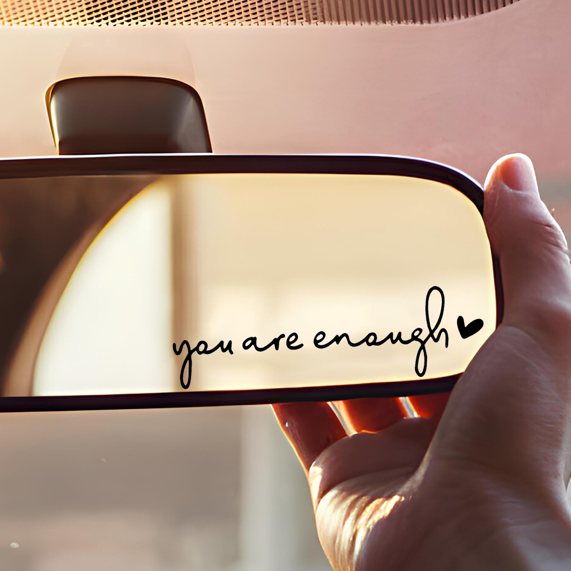 Miarita 3X Hello Beautiful Rearview Mirror Decal, Vanity Mirror Stickers, Rear View Mirror Sticker, Car Mirror Stickers. (You Ar