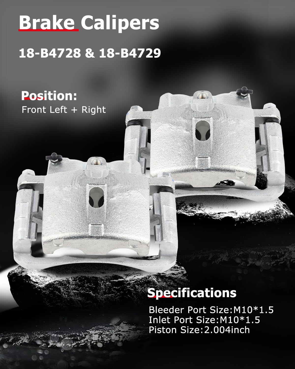cciyu 18-B4729 18-B4728 Front Left & Right Brake Calipers W/Bracket For Cadillac,For Chevy,For GMC