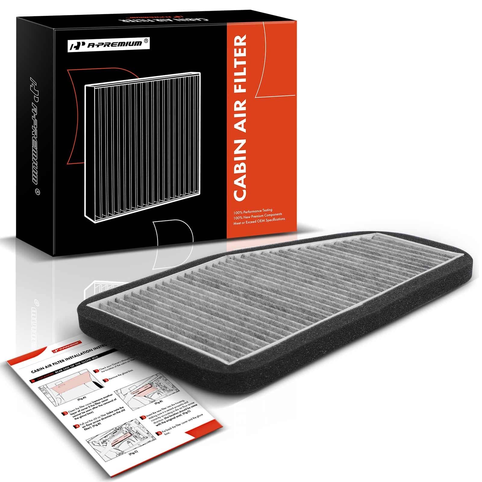 A-Premium Cabin Air Filter With Activated Carbon Compatible With Ford Escape 2007-2012 & Mazda Tribute 2008-2011 & Mercury Mariner 2007-2011, Replace# 7T4Z19N619B