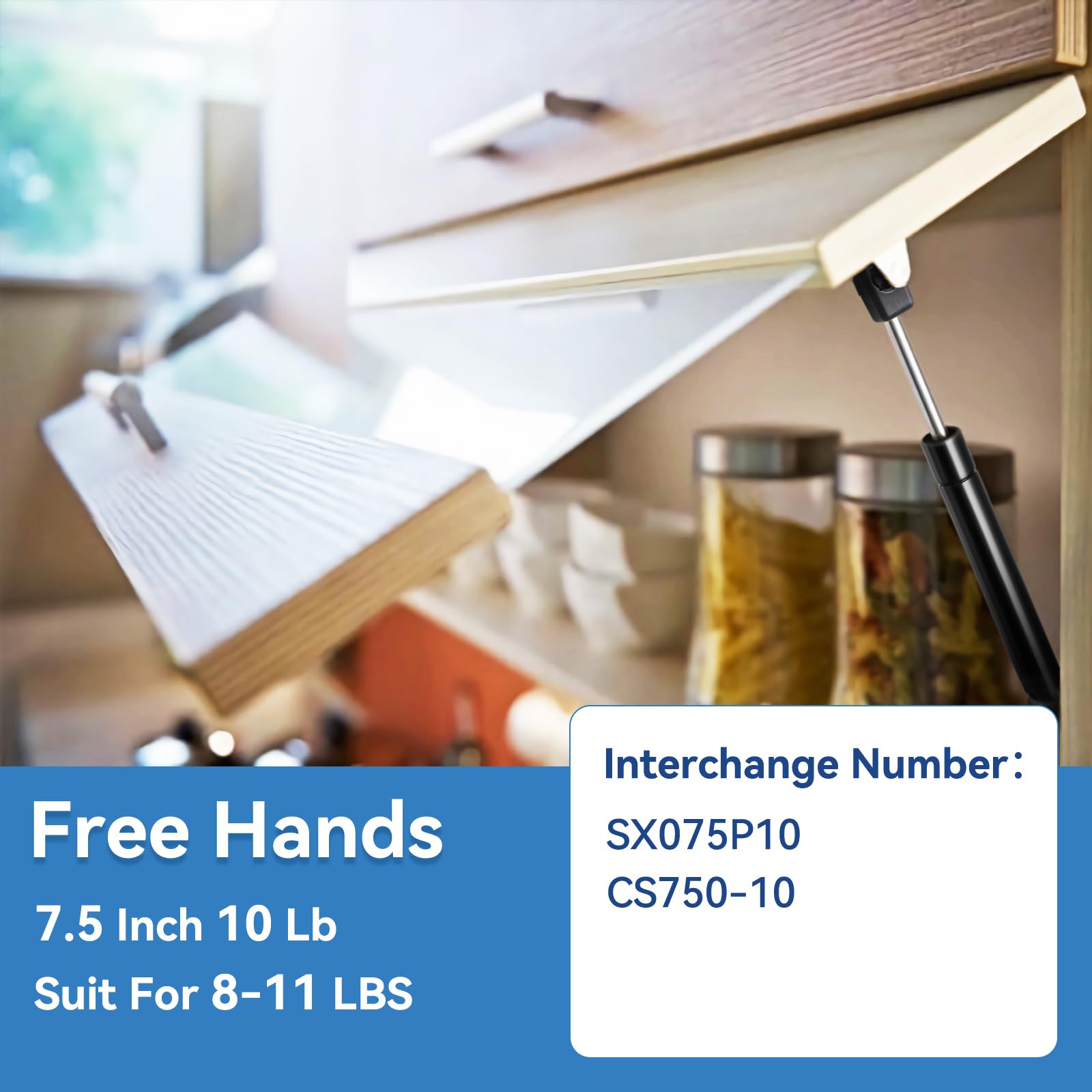 ARANA 7.5 inch Gas Struts, 8 inch 10Lb/45N, 7.5 '' Lift Support Props for Sentry Safe Truck Tool Box Lids Weatherguard Toolbox B