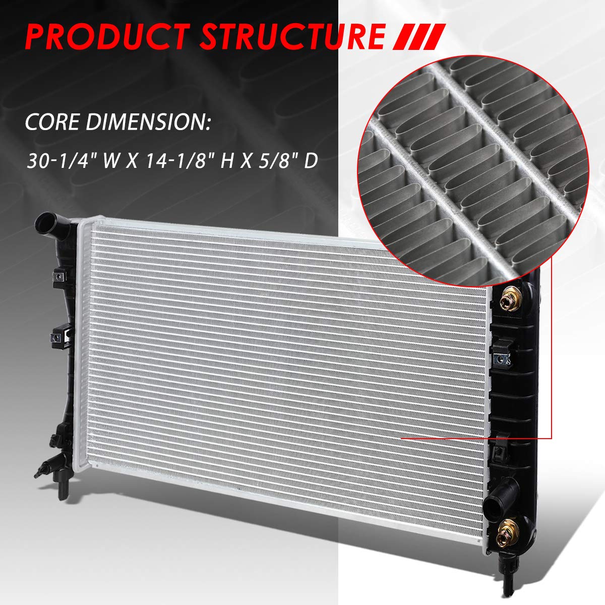 Auto Dynasty Radiator Compatible With 04-09 Buick Allure Lacrosse Chevy Impala Monte Carlo Pontiac Grand Prix 3.4L 3.8L At, Dpi