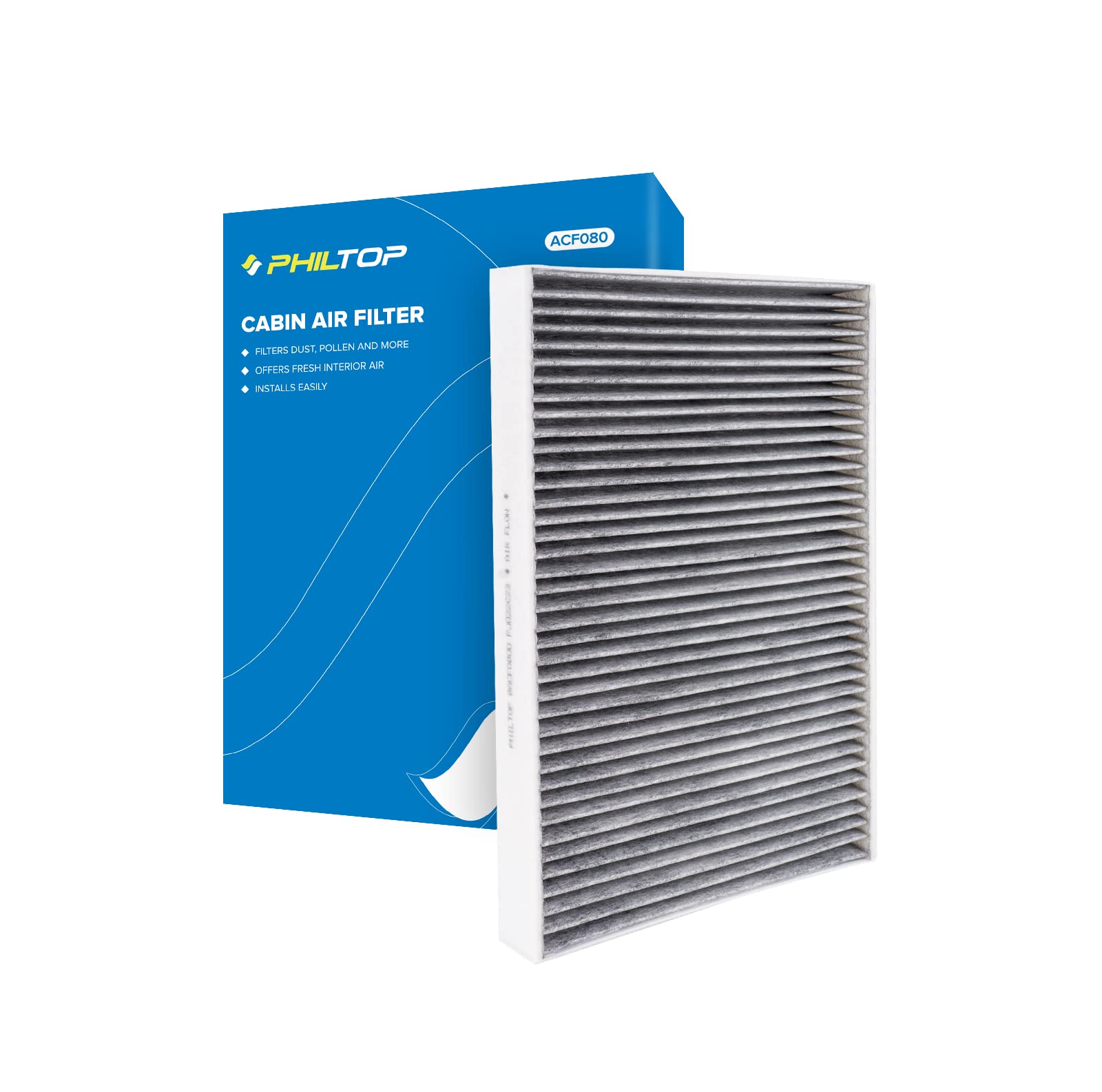 PHILTOP Cabin Air Filter, Replacement for CF12211 Q5 Q7 A4 A5 A6 Quattro SQ5 Q8 S4 S5 A7 Sportback RS5, Premium ACF080 Cabin Fil