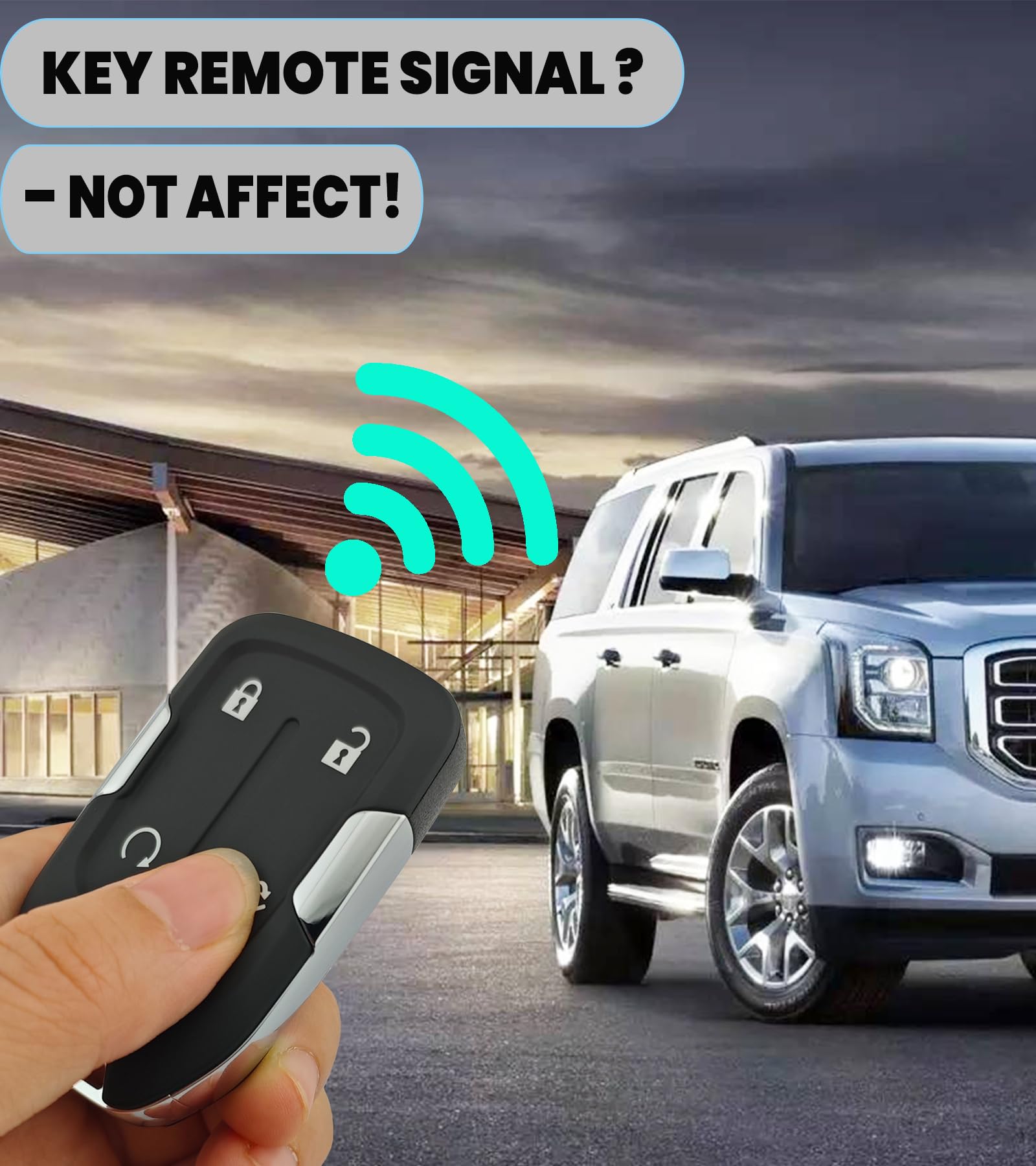 Smart Key Fob Cover Case Shell Fit For 2022 2021 2020 2019 Chevy Silverado And Gmc Sierra 1500 2500Hd 3500Hd Keyless Entry Remot