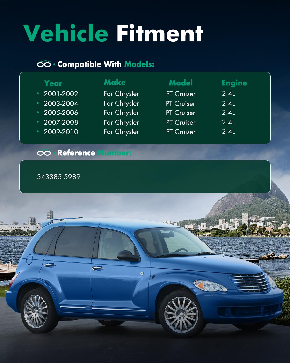 Shocks,Scitoo Rear Pair Gas Struts Shock Absorbers Fit For 2001 2002 2003 2004 2005 2006 2007 2008 2009 2010 For Chrysler Pt Cru