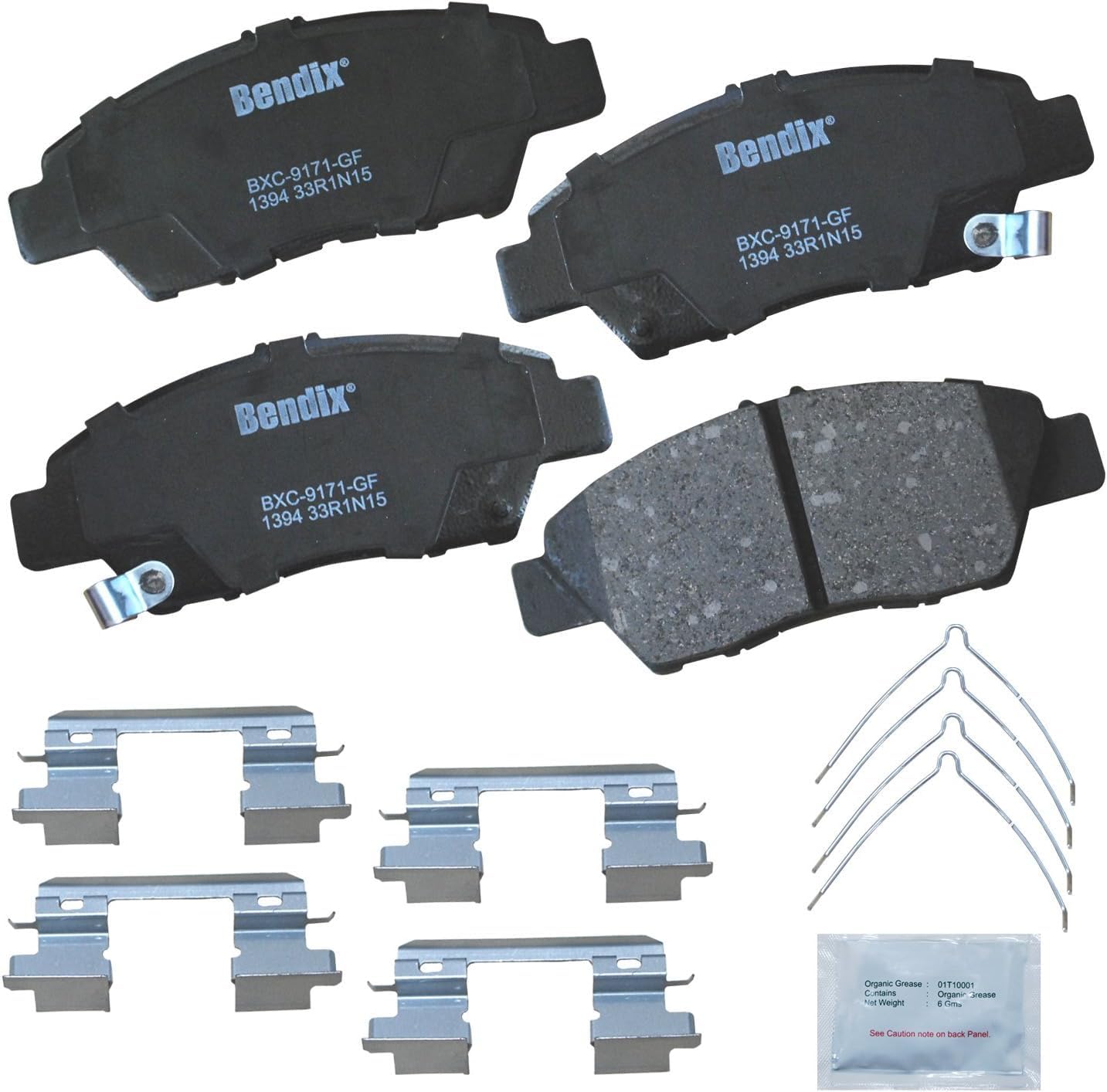 Bendix Priority1 Cfc1394 Ceramic Front Brake Pads For Honda City 2020-2015, Cr-Z 2012-2011, Cr-Z 2015-2014, Fit 2020-2009