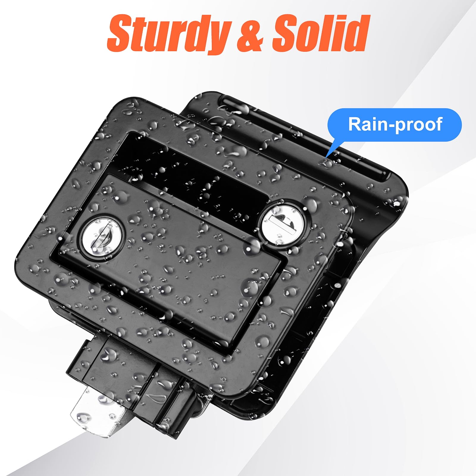 Siasky Black Rv Door Lock Replacement, Upgraded Rv Door Latch With Paddle Deadbolt 4 Keys, Camper Door Lock For Travel Trailers