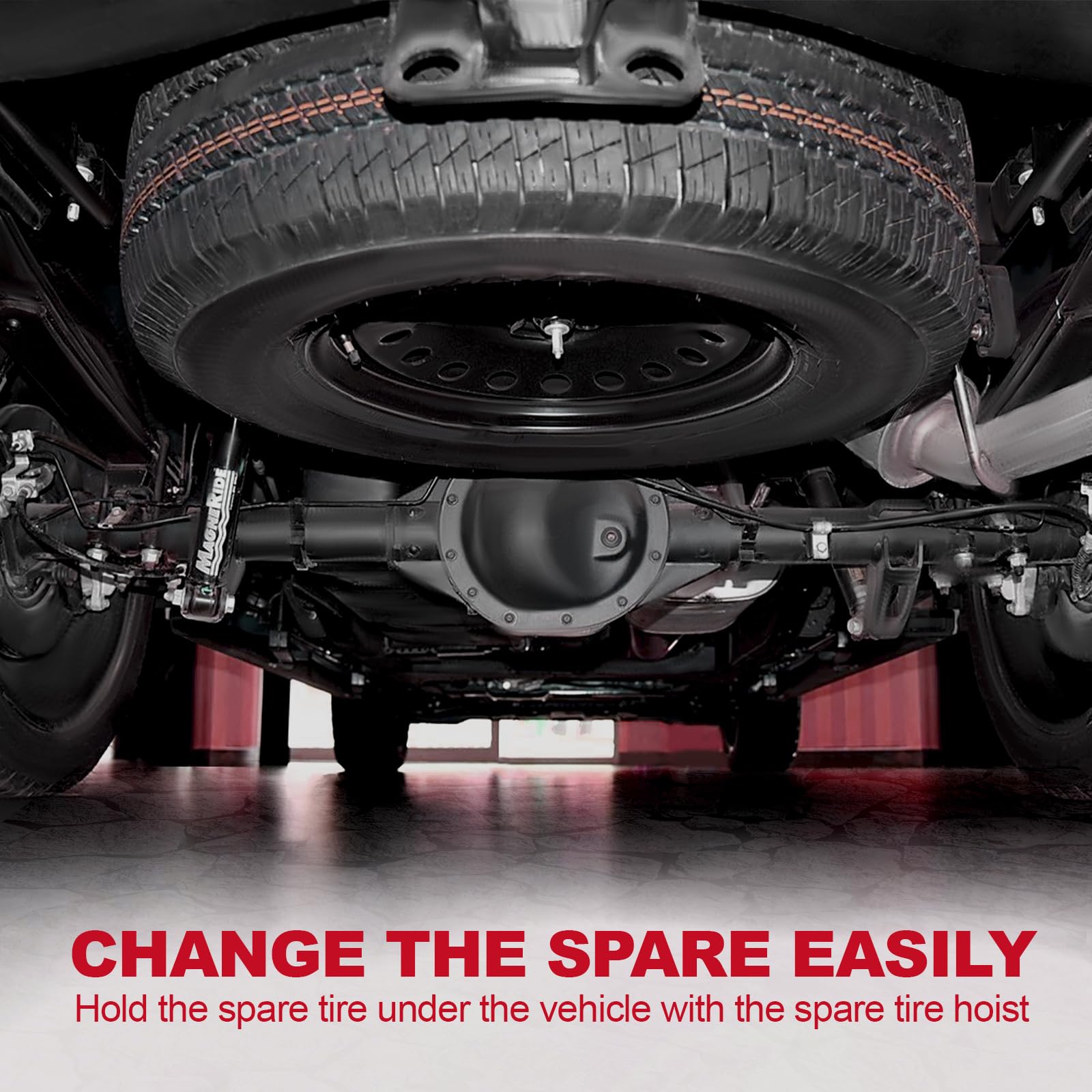 Hsbang Spare Tire Hoist Spare Tire Winch Carrier Hoist Compatible with Chevy Silverado 1500 2500 3500 Suburban Tahoe 1999-2017,G