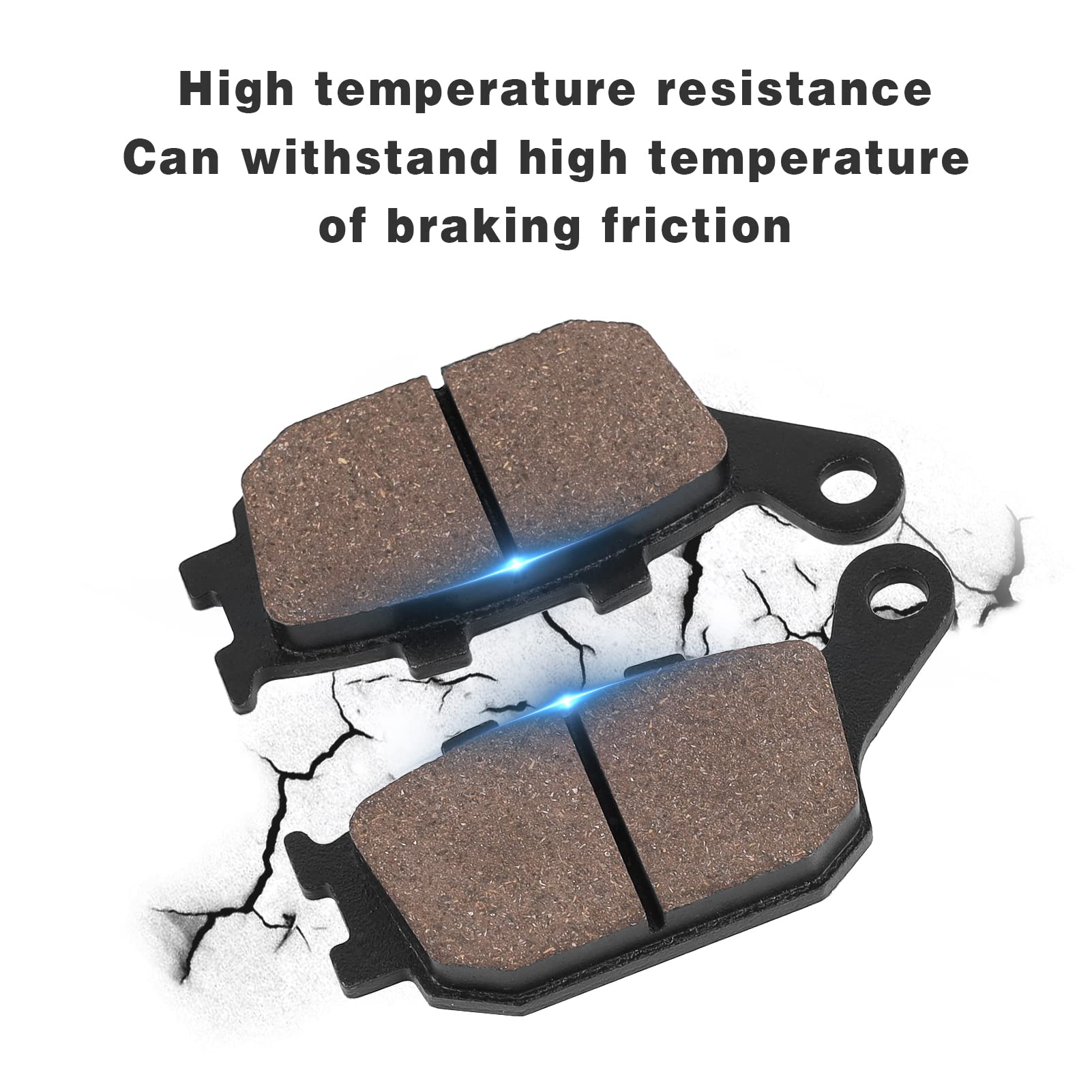 Sollon Front And Rear Brake Pads For Honda Cbr600 Rr 2003-2004 Cbr 600 F1 F2 F3 F4 F4I F5 F6 Sport 1999-2007 Cbr900Rr Fireblade 1998-2003 Cbr954 Rr 2002-2003 Cbr929 Rr 2000-2001