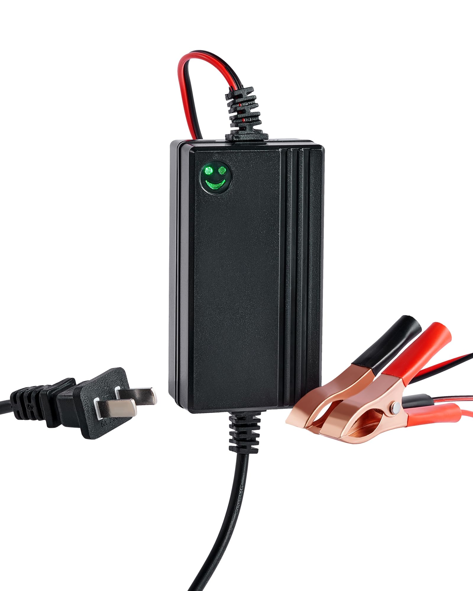 Orion Motor Tech 2Pc 12V Battery Charger And Maintainer, Trickle Charger For Charging Boats Motorcycles Atvs Riding Mowers & Car