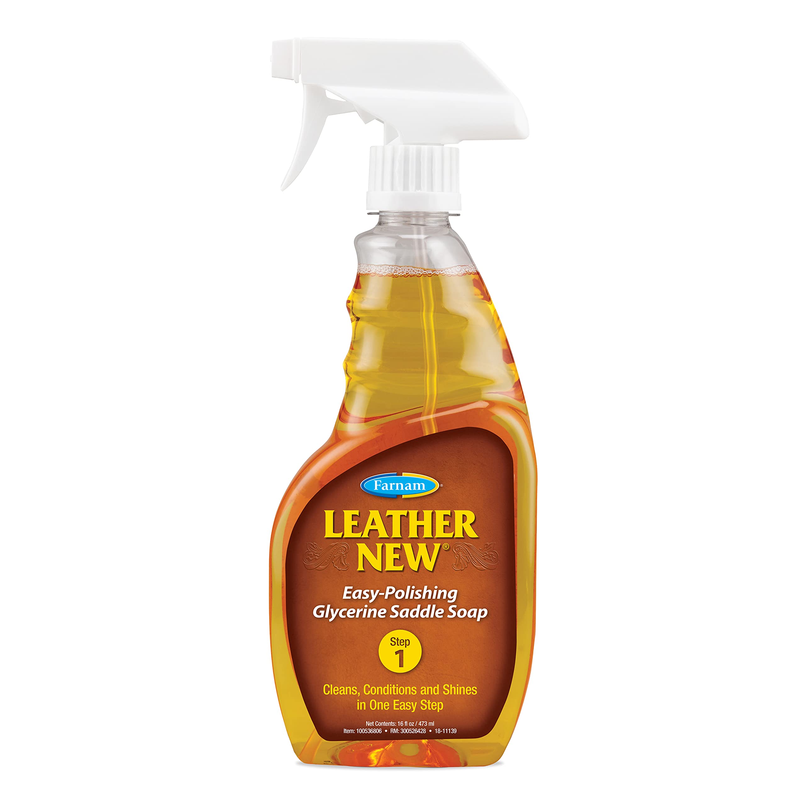 Farnam Leather New Easy-Polishing Glycerine Saddle Soap and Leather Saddle Cleaner, Protects and Preserves Leather, Cleans, Cond
