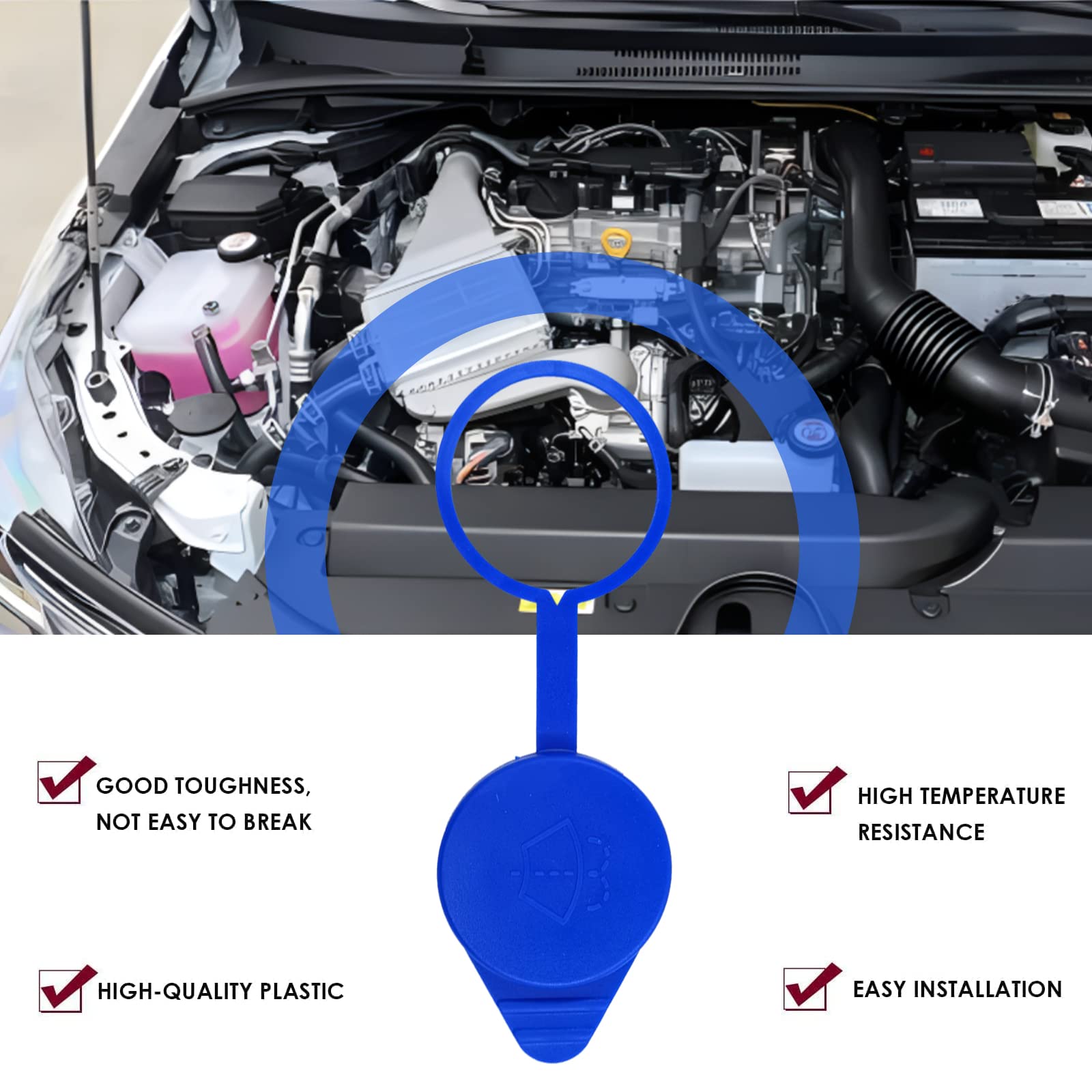 Windshield Washer Fluid Reservoir Cap - Kt1Z17632A, Cp9Z-17A605-A, Replacement For Ford Focus 2012-2018