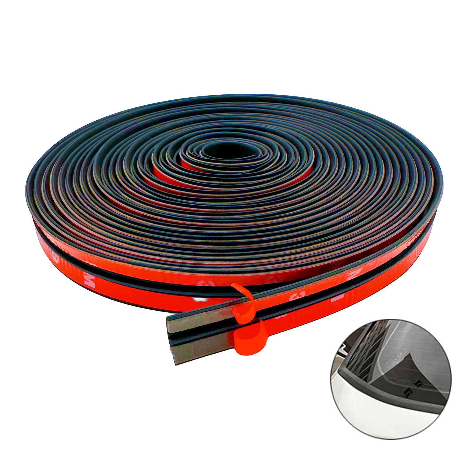 16.4 Ft Windshield Rubber Seal Car Weather Stripping Trim T Shape Sealing Strip For Car Front Rear Windshield(19Mm)