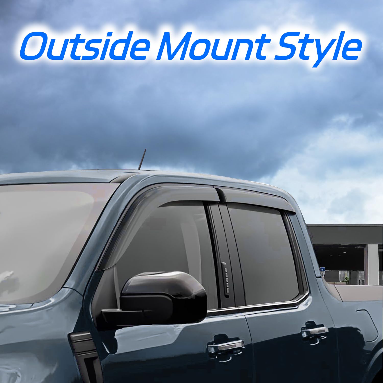 CHYKORLA Window Rain Guards Fit for 2014-2023 Jeep Cherokee, Outside Mount Vent Window Visors, Smoke Tinted Vent Shade Shield, 2