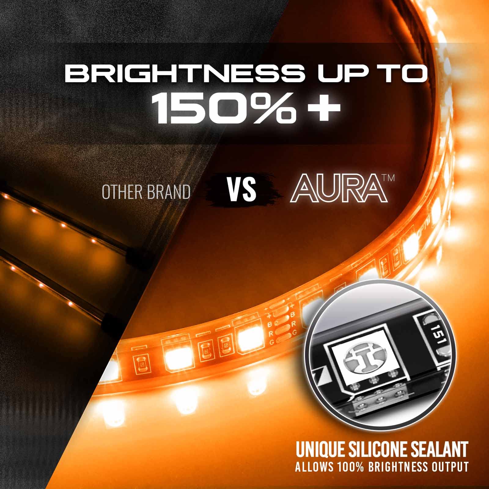 Opt7 Aura Interior Car Lights With Remote Control, Color Change, Music Sync Inside Ambient Lighting Kit, Led Light For Cars Truc