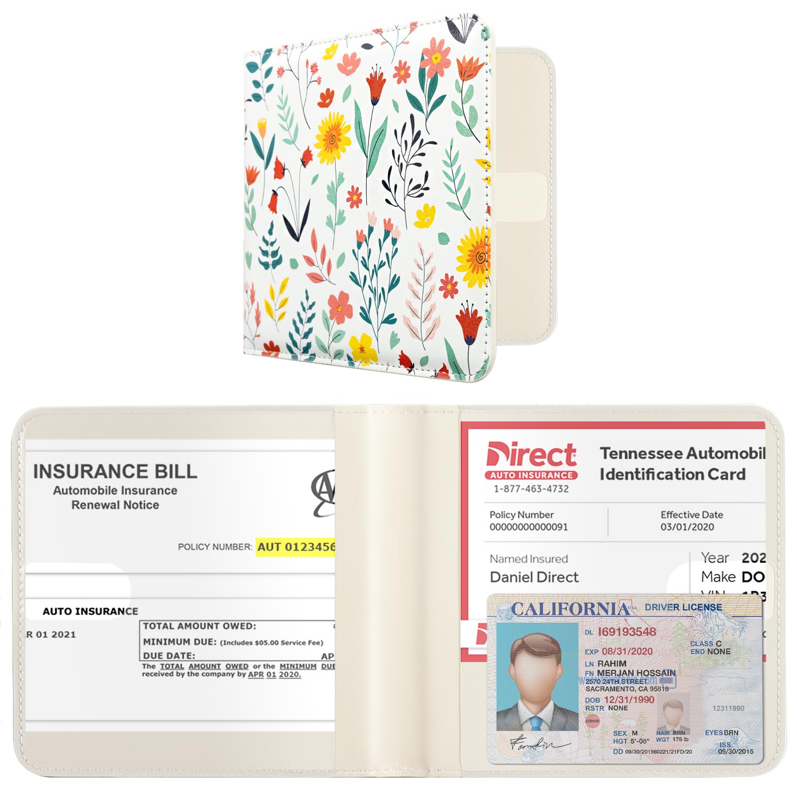 Cobak Car Registration And Insurance Holder - Small And Lightweight Vehicle Glove Box Car Organizer, Auto Truck Comparment Acces