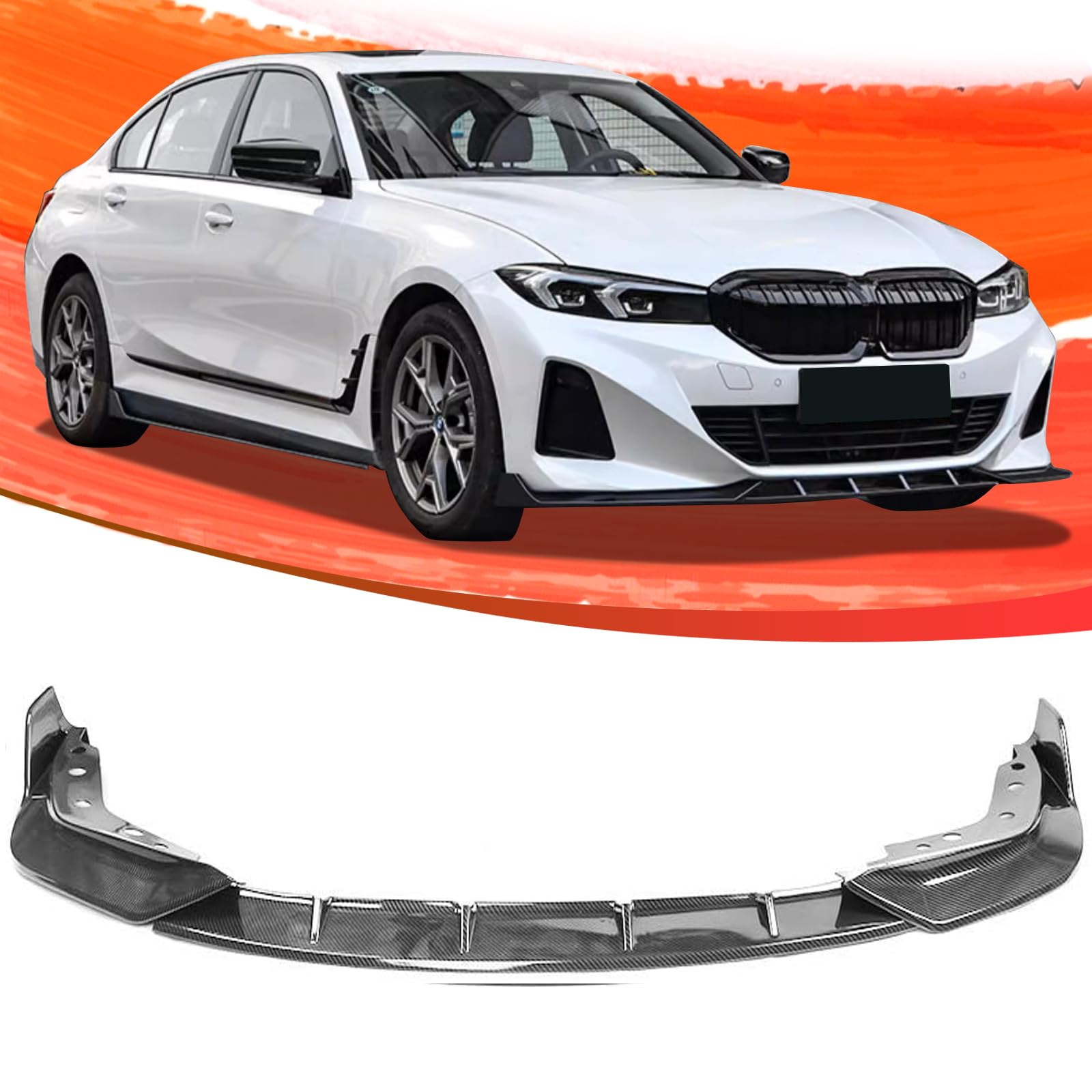 AAriguthel G20 Front Lip Compatible with 2019-2022 3 Series G20 Sedan 320i 330i 330e M340i 318d 320d 330d 3Pcs Lip Chin Spoiler 