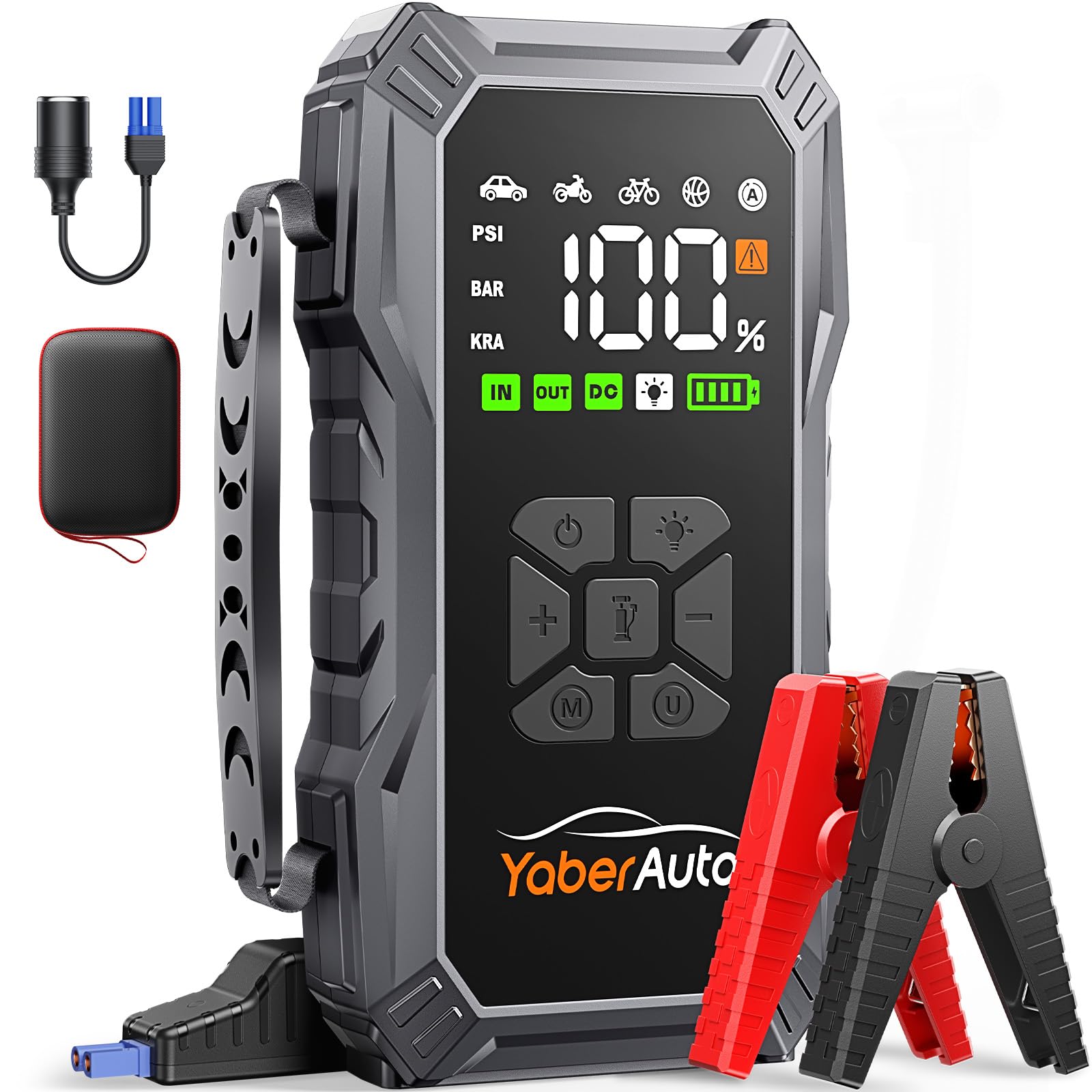 Yaberauto Jump Starter 5500A Portable Car Battery Jump Starter (All Gas/10L Diesel), Jump Box Car Battery Jumper Starter Portabl