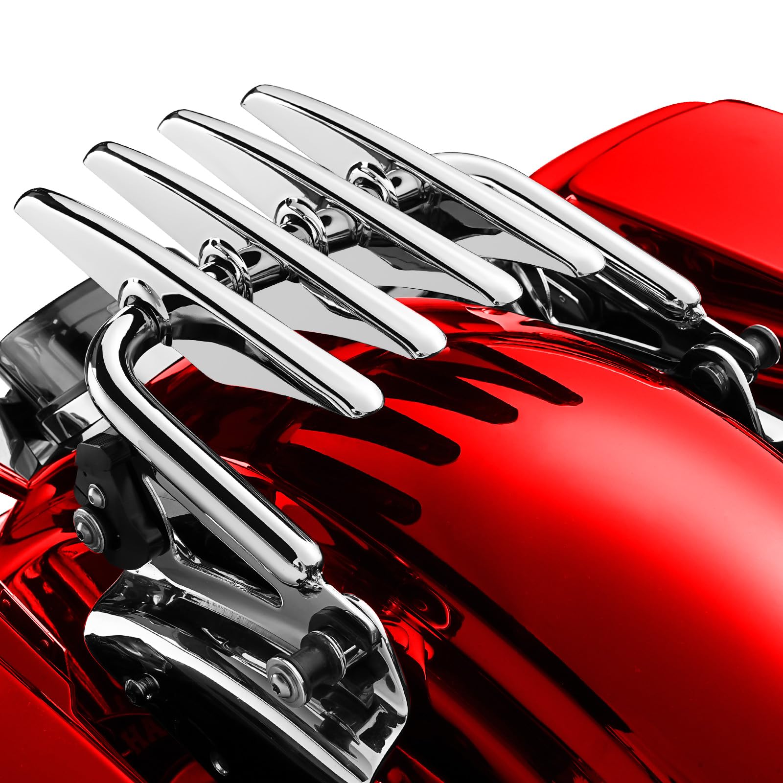 Pbymt Chrome Detachable Stealth Mounting Luggage Rack Compatible For Harley Touring Street Glide Road King Electra Glide 2009-20